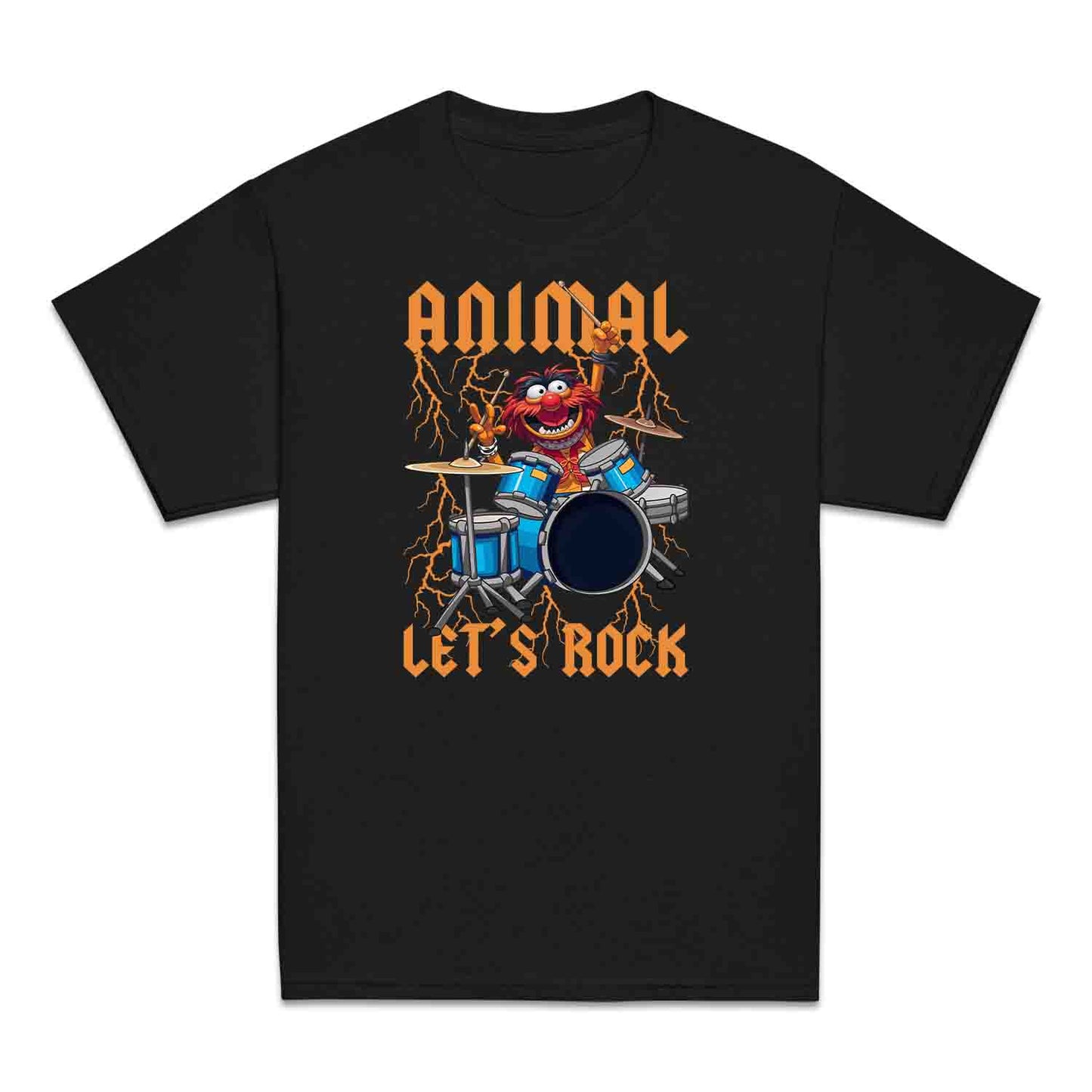 The Muppets Animal Drummer Kids T-Shirt, Jumper & Hoodie – Let’s Rock! Electric Blue Rock Music Fan Apparel | PRODUCT CODE: ADNERWUYO