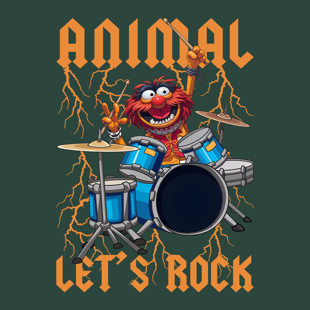 The Muppets Animal Drummer Kids T-Shirt, Jumper & Hoodie – Let’s Rock! Electric Blue Rock Music Fan Apparel | PRODUCT CODE: ADNERWUYO
