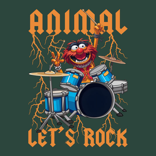 The Muppets Animal Drummer Kids T-Shirt, Jumper & Hoodie – Let’s Rock! Electric Blue Rock Music Fan Apparel | PRODUCT CODE: ADNERWUYO