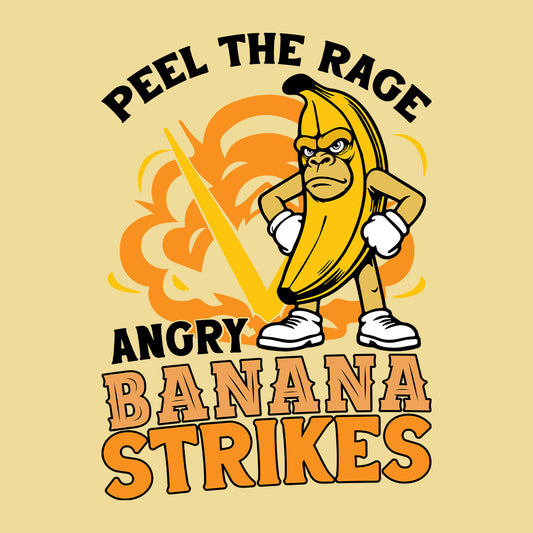 Angry Banana Cartoon Funny Peel the Rage Bnana Quirky Humor | PRODUCT CODE: AGBNRYCTNOPLE