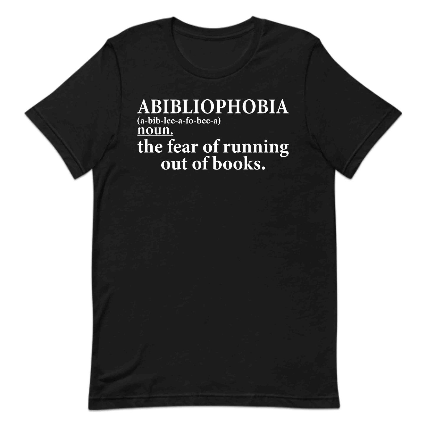 Abibliophobia Definition Funny Book Lover Reading Addict Bibliophile Gift | PRODUCT CODE: AJHIUWECBYAK