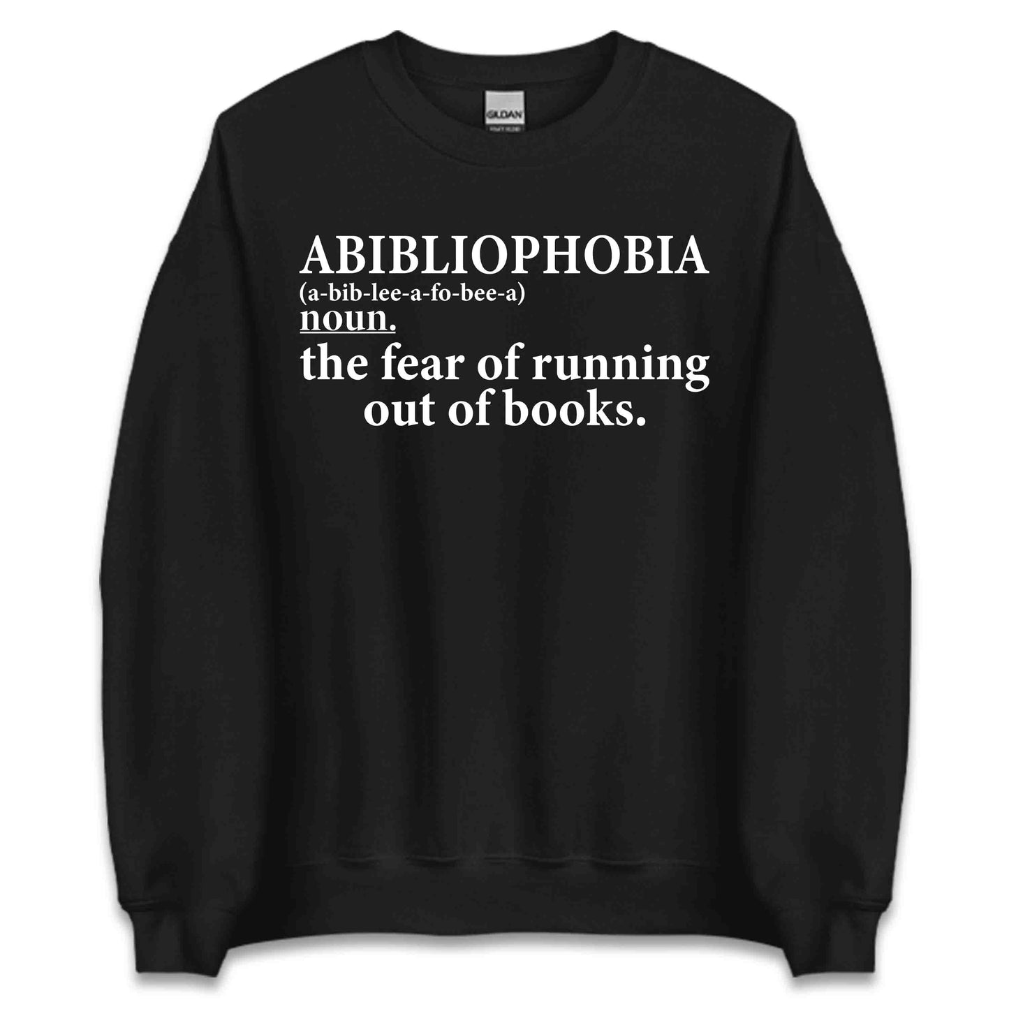 Abibliophobia Definition Funny Book Lover Reading Addict Bibliophile Gift | PRODUCT CODE: AJHIUWECBYAK