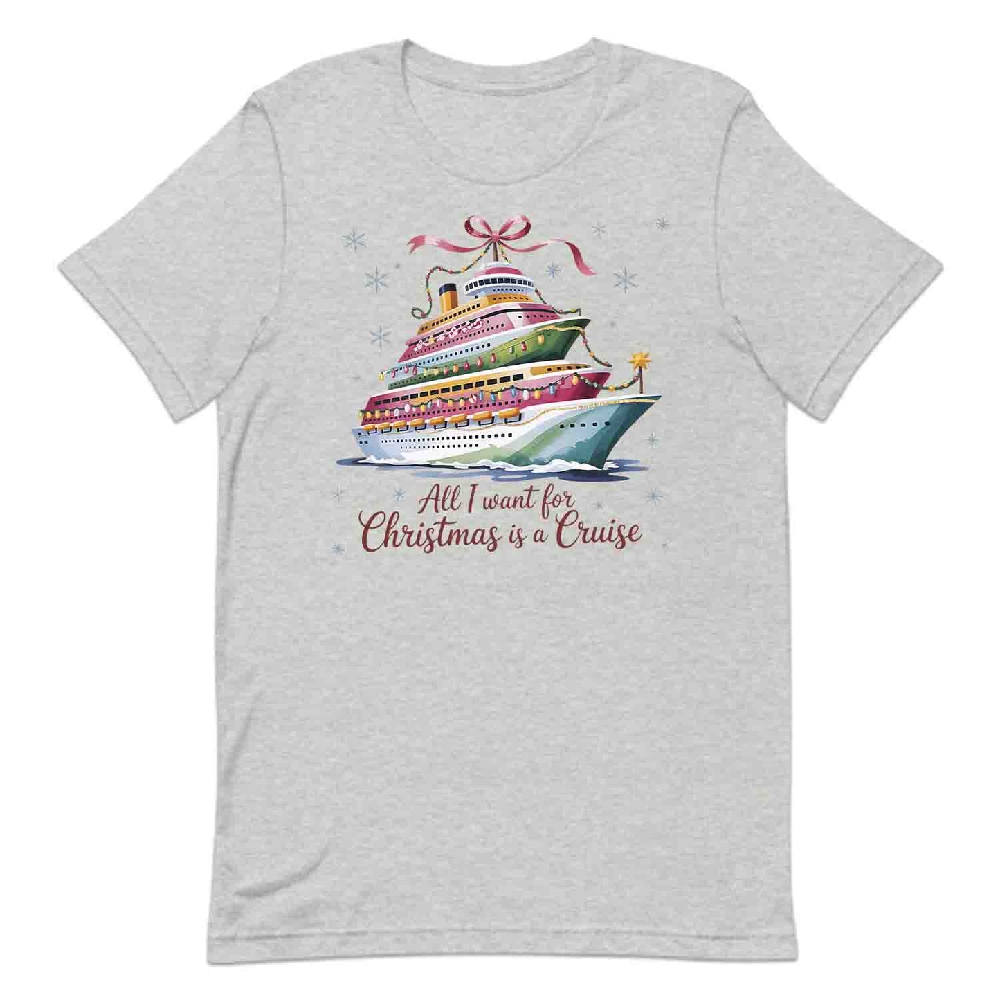 All I Want for Christmas Is a Cruise T-Shirt, Holiday Ship Sweatshirt, Cozy Cruise Hoodie | PRODUCT CODE: AKJGSDBVWZ