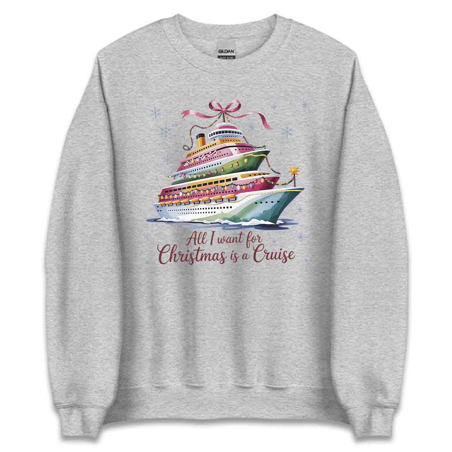 All I Want for Christmas Is a Cruise T-Shirt, Holiday Ship Sweatshirt, Cozy Cruise Hoodie | PRODUCT CODE: AKJGSDBVWZ