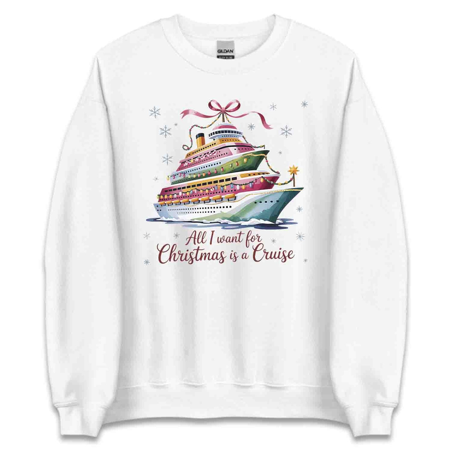 All I Want for Christmas Is a Cruise T-Shirt, Holiday Ship Sweatshirt, Cozy Cruise Hoodie | PRODUCT CODE: AKJGSDBVWZ