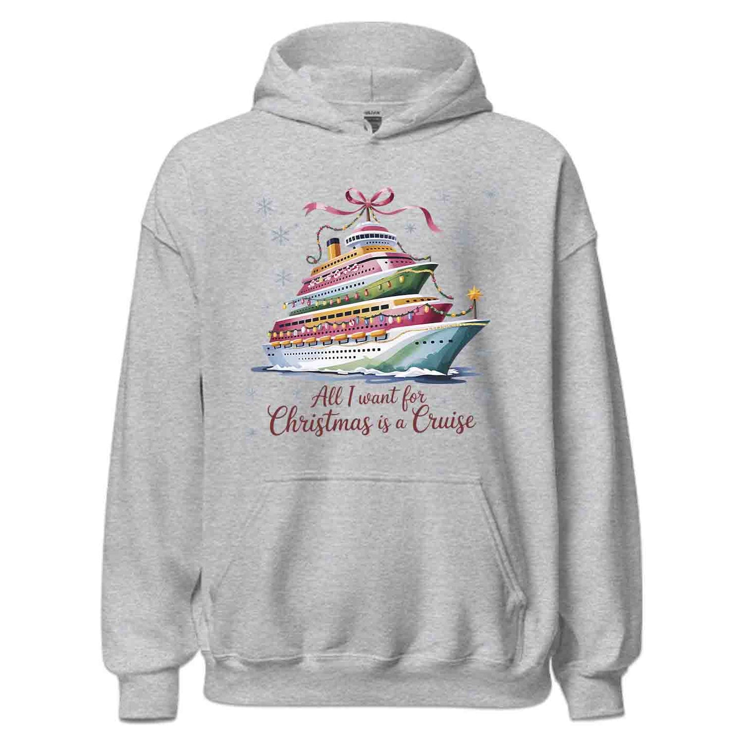 All I Want for Christmas Is a Cruise T-Shirt, Holiday Ship Sweatshirt, Cozy Cruise Hoodie | PRODUCT CODE: AKJGSDBVWZ