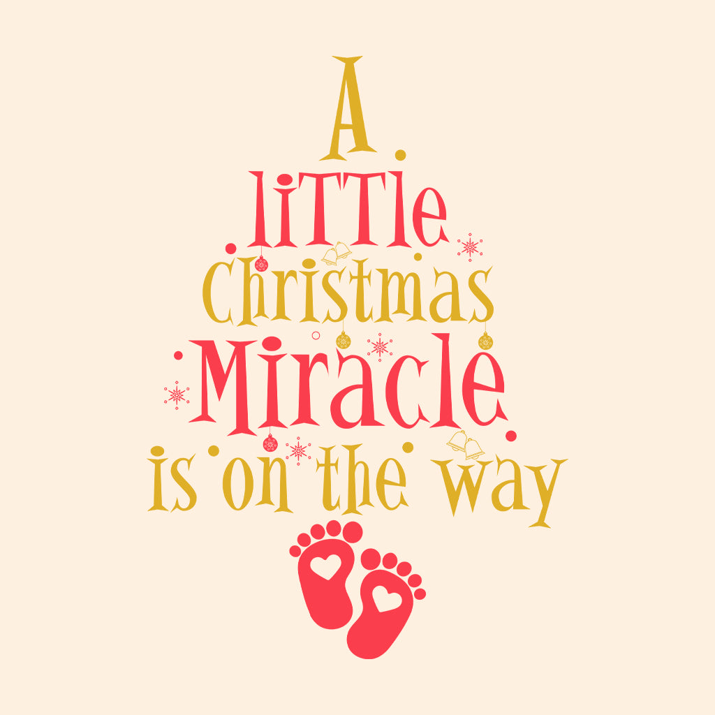 A Little Christmas Miracle Baby Announcement Xmas Pregnancy | PRODUCT CODE: ALTCHMNWYB