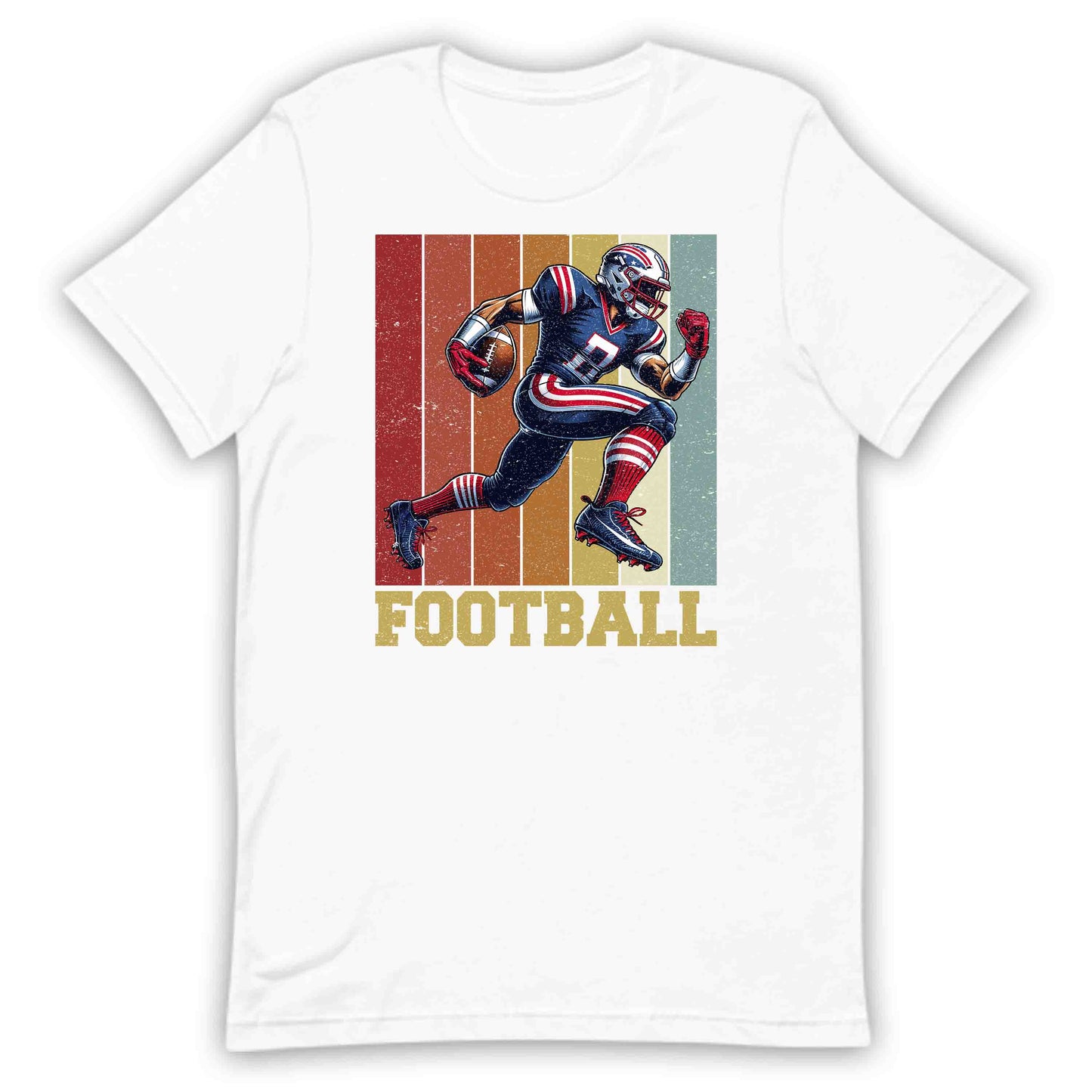American Football Vintage Football Player Striking Athlete | PRODUCT CODE: AMFTOBLVNGPLS