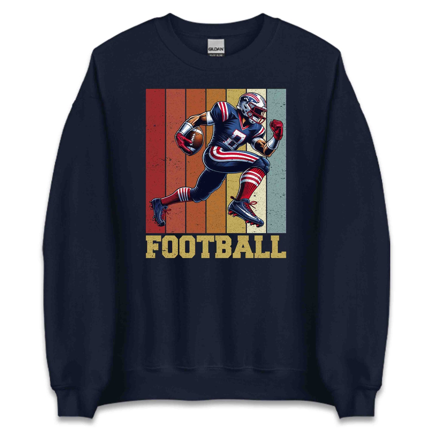 American Football Vintage Football Player Striking Athlete | PRODUCT CODE: AMFTOBLVNGPLS