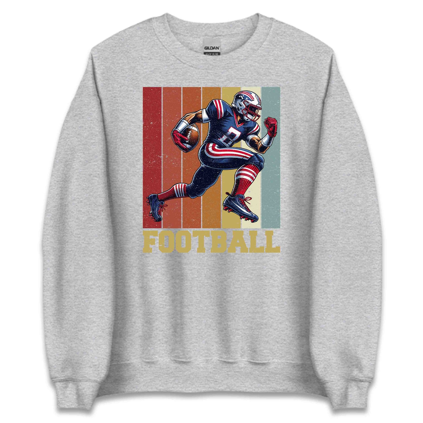 American Football Vintage Football Player Striking Athlete | PRODUCT CODE: AMFTOBLVNGPLS
