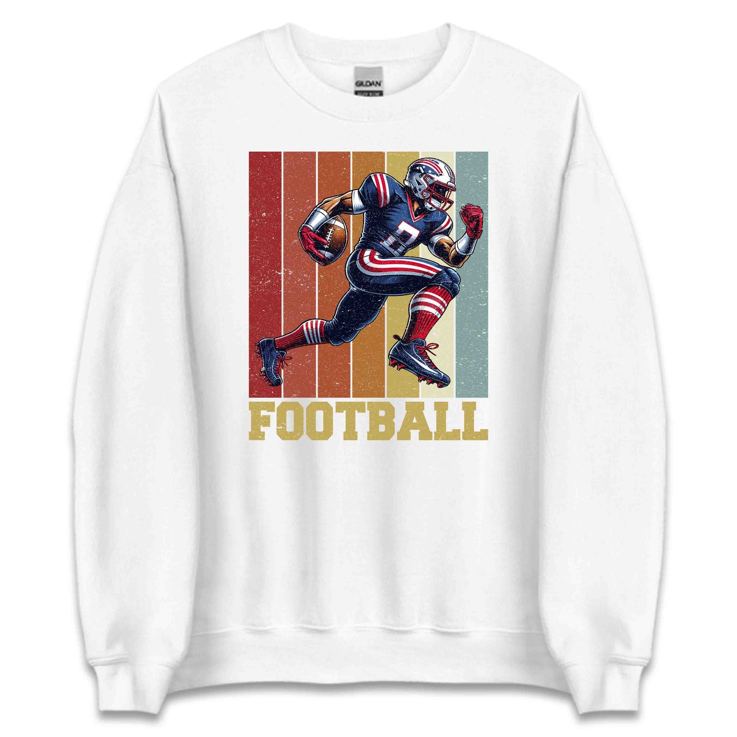American Football Vintage Football Player Striking Athlete | PRODUCT CODE: AMFTOBLVNGPLS