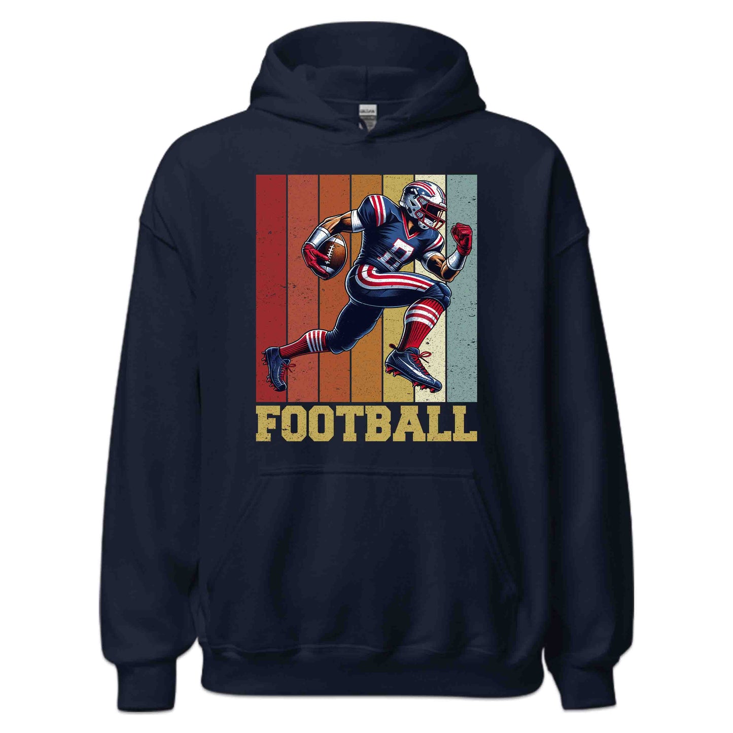 American Football Vintage Football Player Striking Athlete | PRODUCT CODE: AMFTOBLVNGPLS