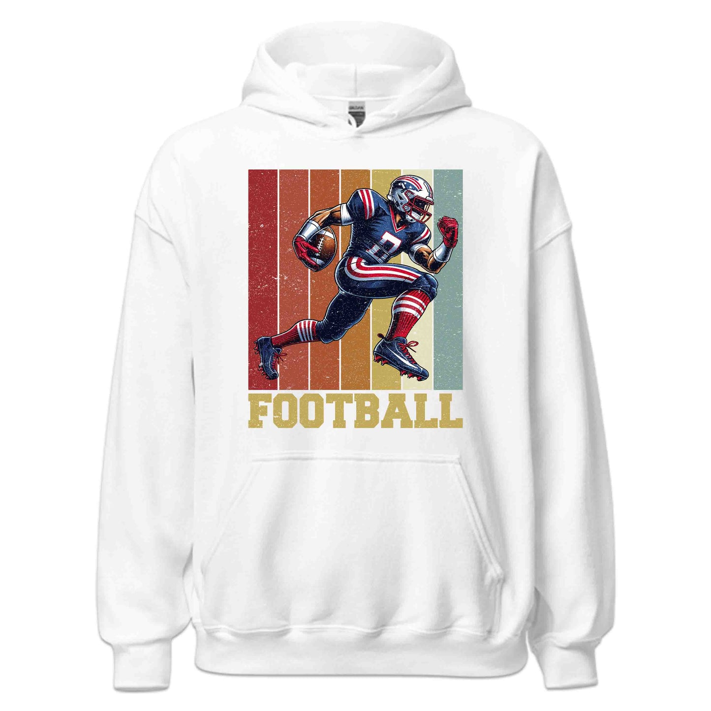 American Football Vintage Football Player Striking Athlete | PRODUCT CODE: AMFTOBLVNGPLS
