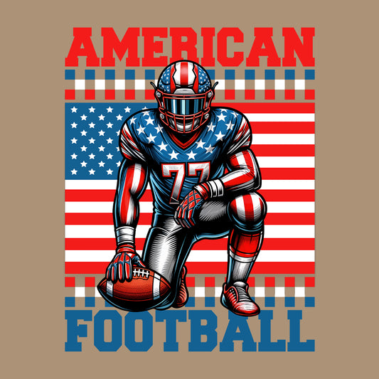 American Football Vintage USA Football Player Patriotic Sports-Inspired | PRODUCT CODE: AMRCNFOTBLPYE