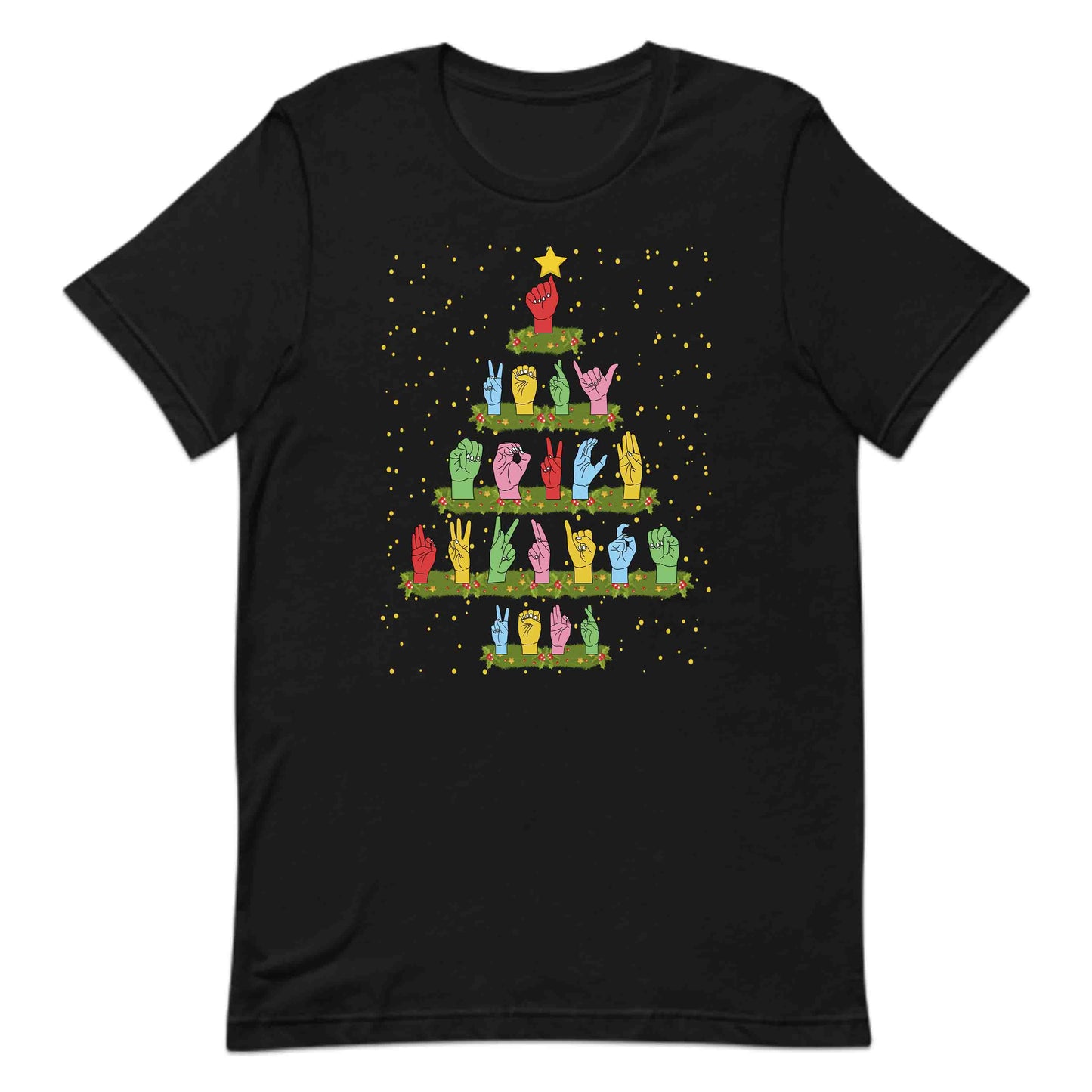 ASL Christmas Tree Hand Signs Language Xmas Deaf Awareness | PRODUCT CODE: AMRCSNGLCHT