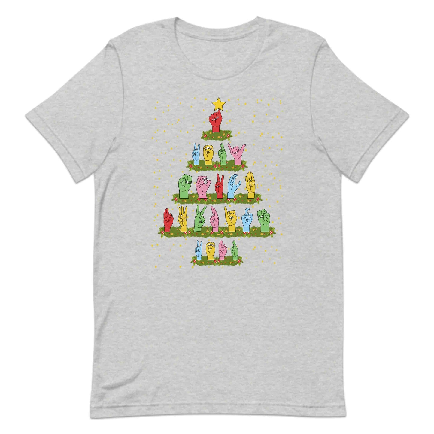 ASL Christmas Tree Hand Signs Language Xmas Deaf Awareness | PRODUCT CODE: AMRCSNGLCHT
