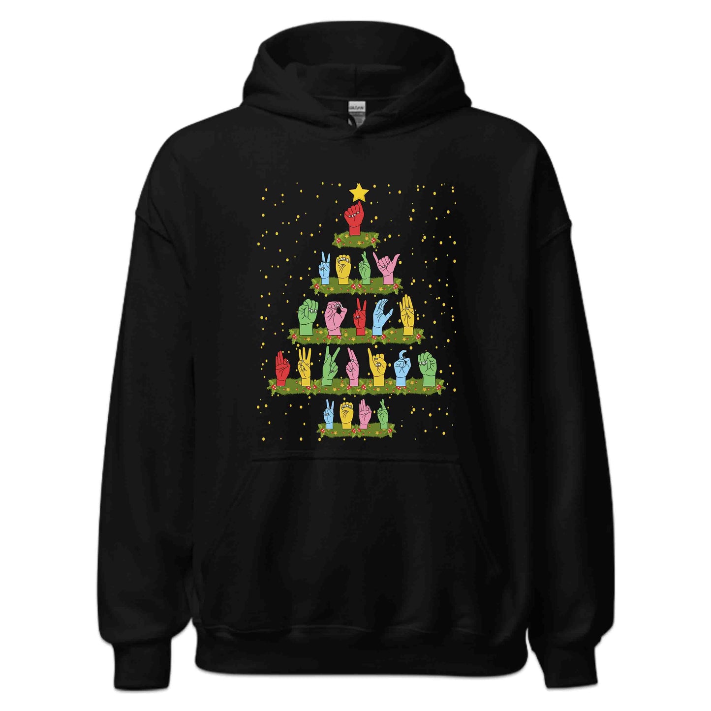 ASL Christmas Tree Hand Signs Language Xmas Deaf Awareness | PRODUCT CODE: AMRCSNGLCHT