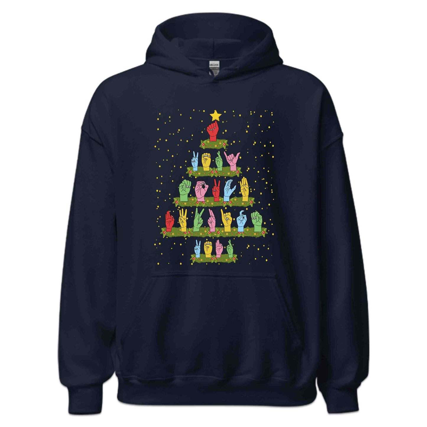 ASL Christmas Tree Hand Signs Language Xmas Deaf Awareness | PRODUCT CODE: AMRCSNGLCHT