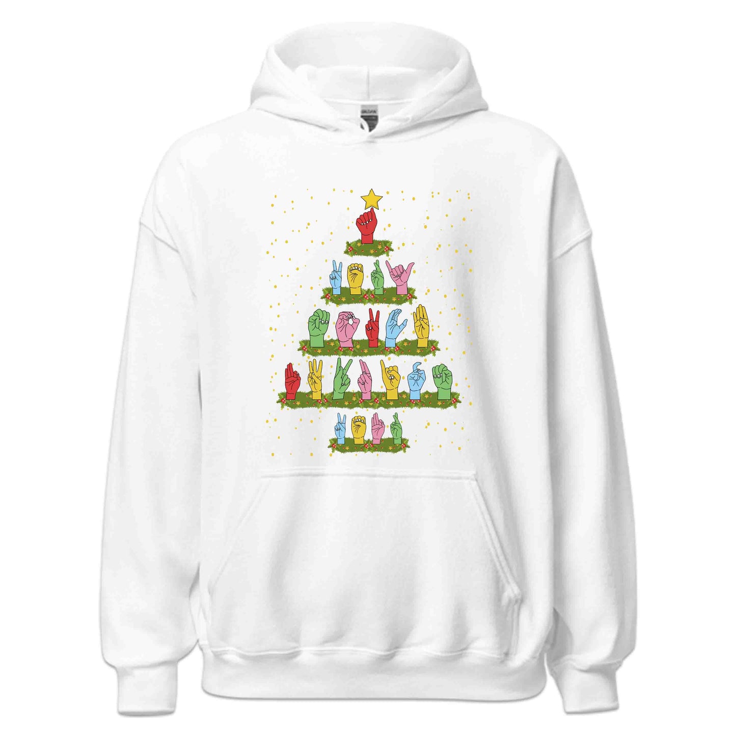 ASL Christmas Tree Hand Signs Language Xmas Deaf Awareness | PRODUCT CODE: AMRCSNGLCHT