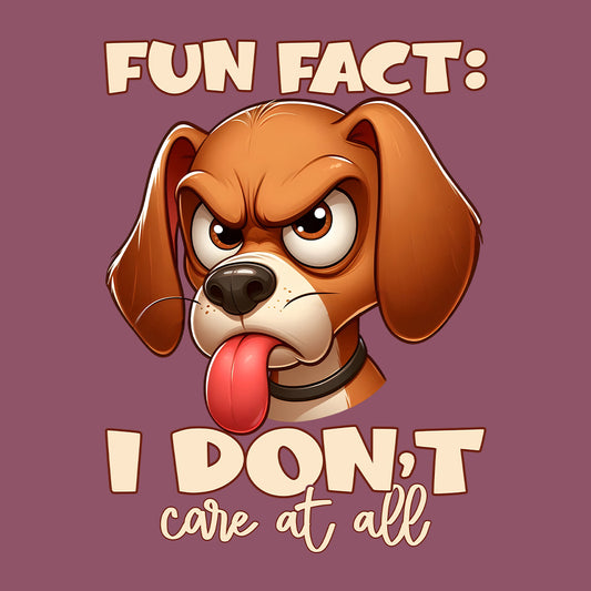 Fun Fact I Don't Care At All Angry Cartoon Dog | PRODUCT CODE: ANGCRTDPSC