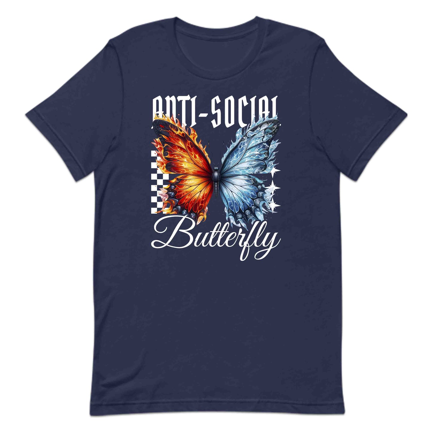 Anti-Social Butterfly Fiery and Icy Wings Introvert Statement | PRODUCT CODE: ANTSCLBTUFL