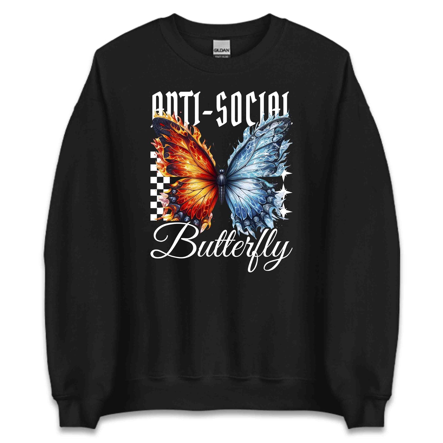 Anti-Social Butterfly Fiery and Icy Wings Introvert Statement | PRODUCT CODE: ANTSCLBTUFL