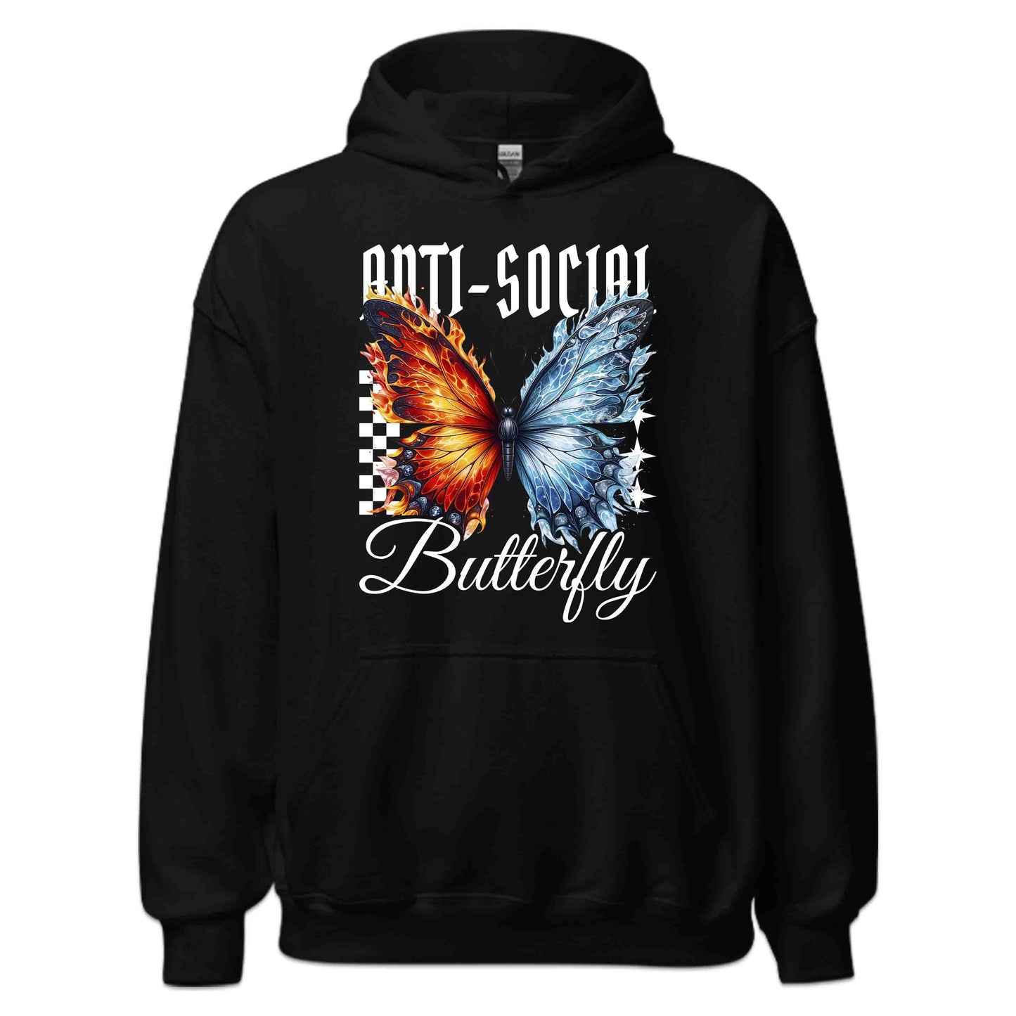 Anti-Social Butterfly Fiery and Icy Wings Introvert Statement | PRODUCT CODE: ANTSCLBTUFL