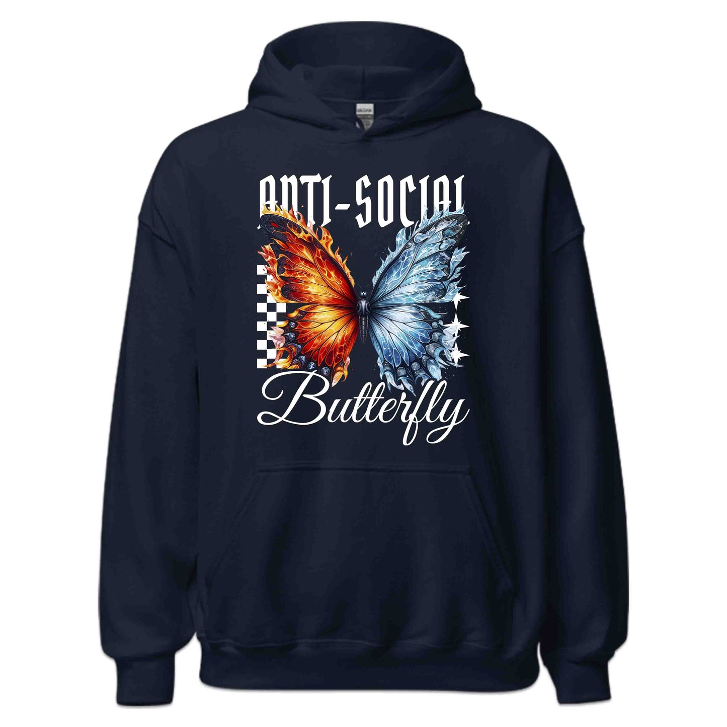 Anti-Social Butterfly Fiery and Icy Wings Introvert Statement | PRODUCT CODE: ANTSCLBTUFL