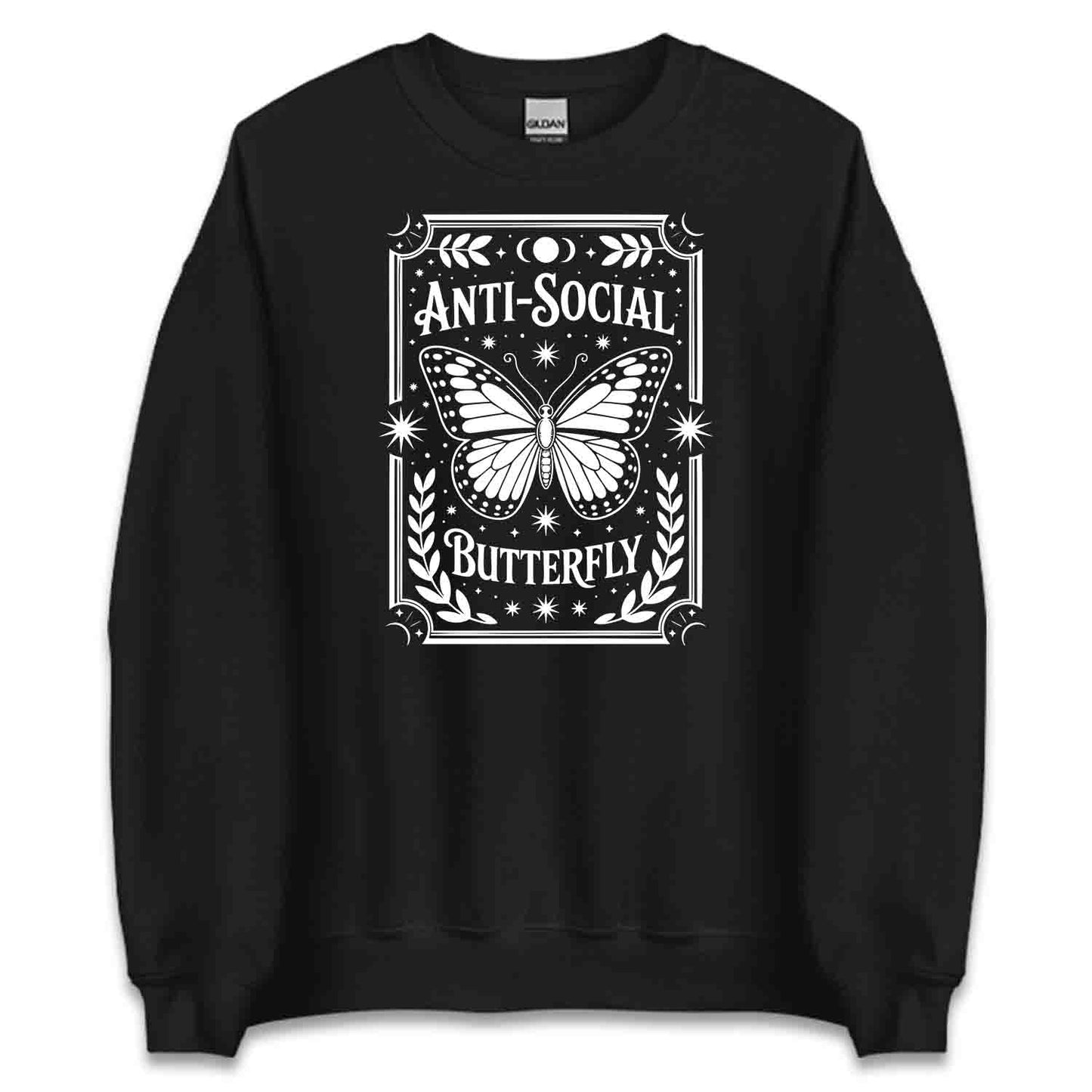 Anti-Social Butterfly T-Shirt, Introvert Goth Sweatshirt, Celestial Nature Hoodie | PRODUCT CODE: ASDKJWERN