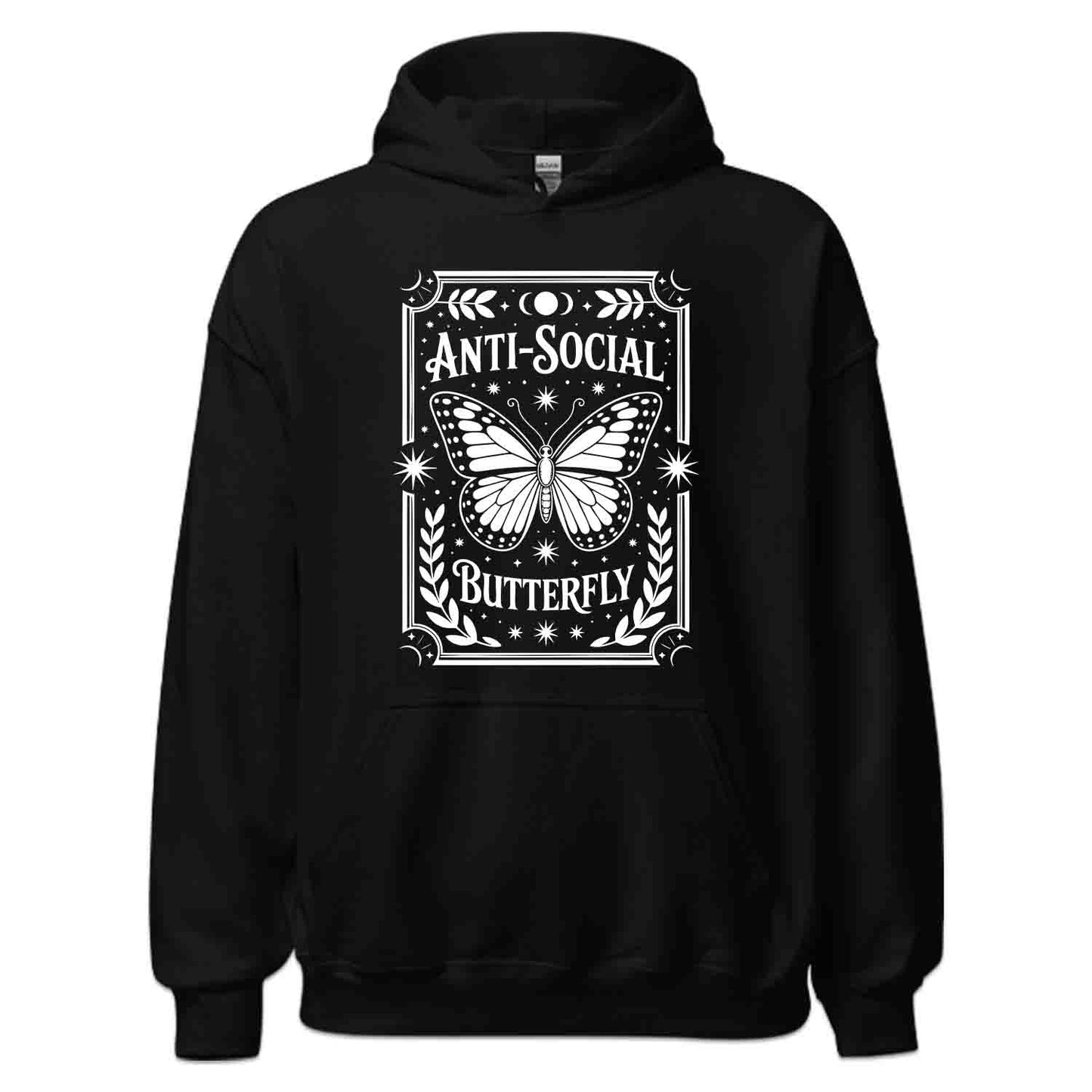 Anti-Social Butterfly T-Shirt, Introvert Goth Sweatshirt, Celestial Nature Hoodie | PRODUCT CODE: ASDKJWERN