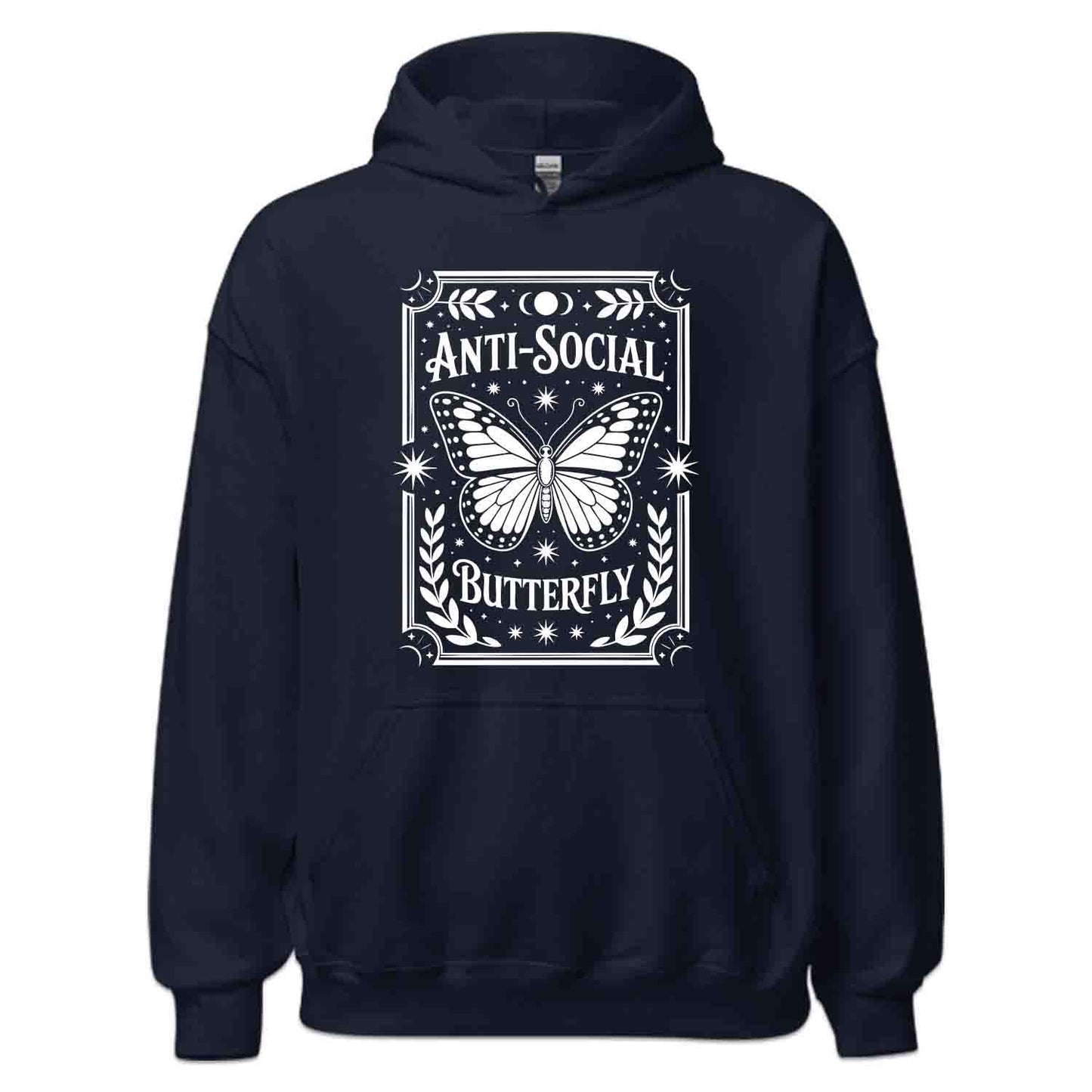 Anti-Social Butterfly T-Shirt, Introvert Goth Sweatshirt, Celestial Nature Hoodie | PRODUCT CODE: ASDKJWERN