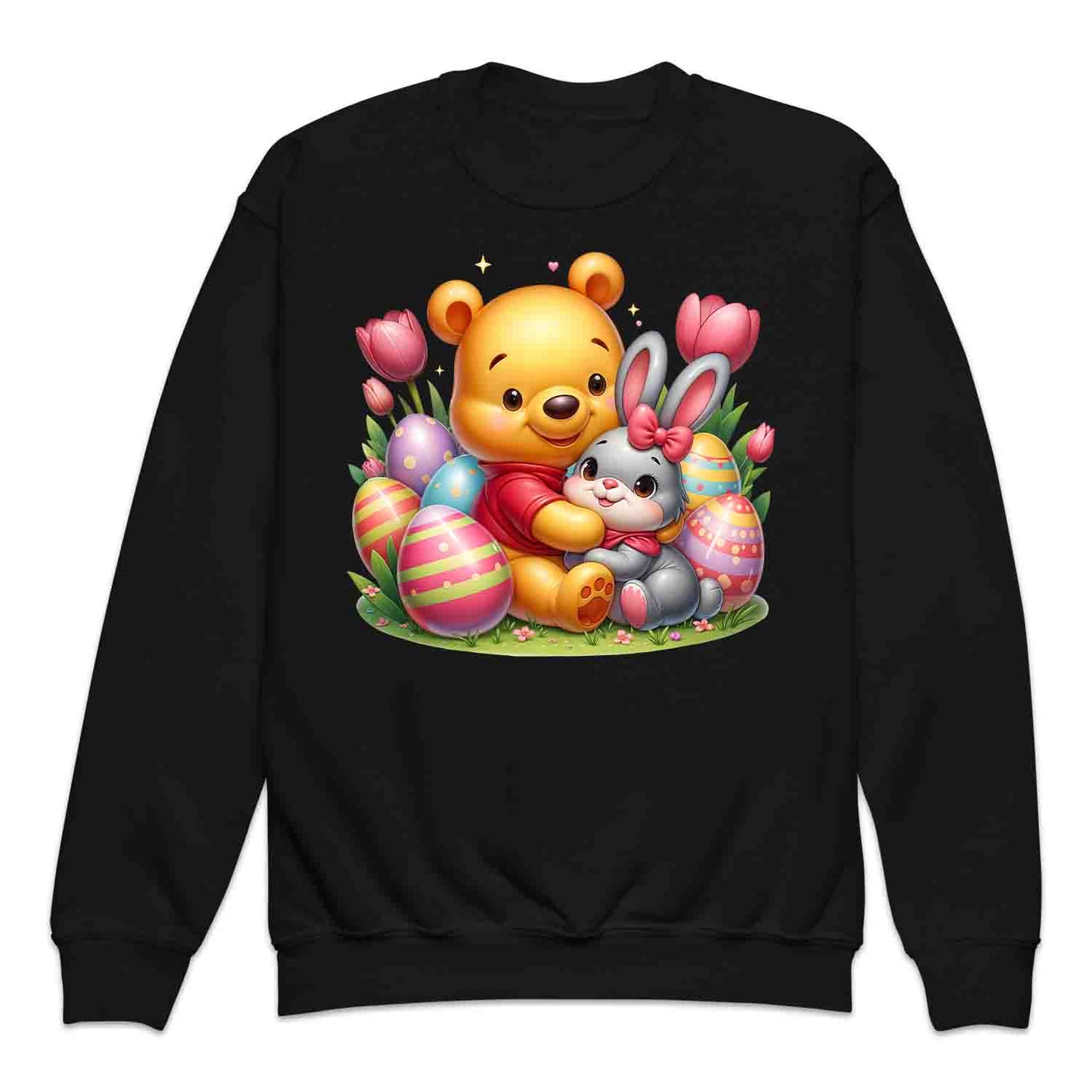 Disney Winnie the Pooh Easter Kids T-Shirt | Sweet Pooh & Bunny Hug Kids Jumper | Eggs & Flowers Hoodie | PRODUCT CODE: ASDNLMXCVOR