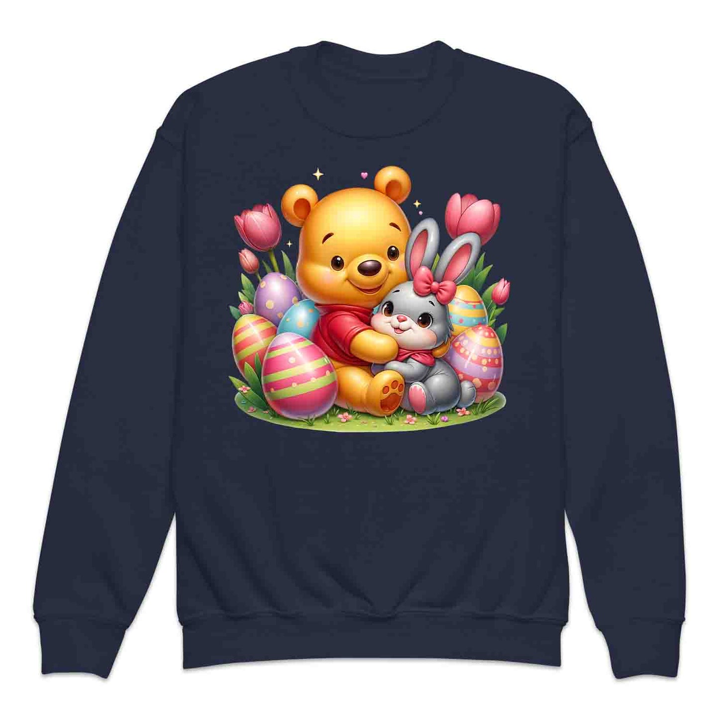 Disney Winnie the Pooh Easter Kids T-Shirt | Sweet Pooh & Bunny Hug Kids Jumper | Eggs & Flowers Hoodie | PRODUCT CODE: ASDNLMXCVOR
