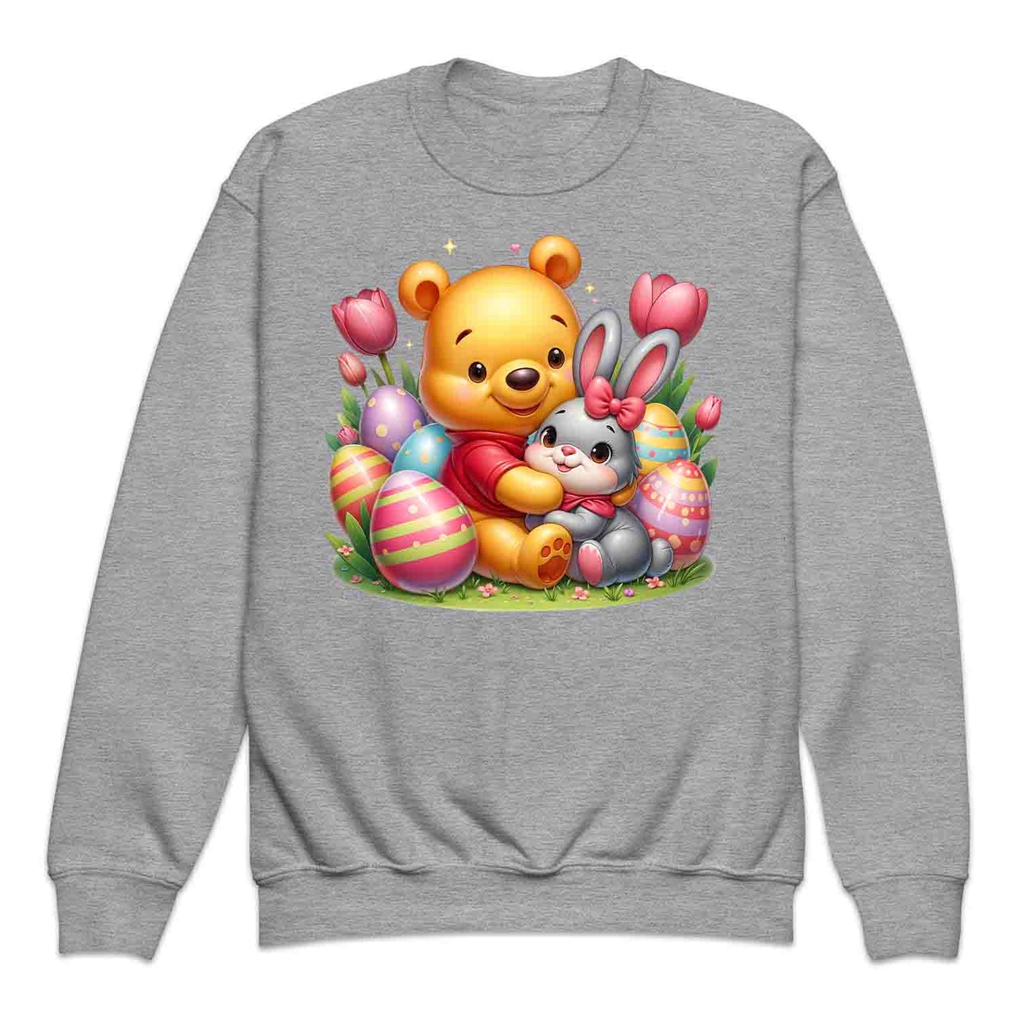 Disney Winnie the Pooh Easter Kids T-Shirt | Sweet Pooh & Bunny Hug Kids Jumper | Eggs & Flowers Hoodie | PRODUCT CODE: ASDNLMXCVOR