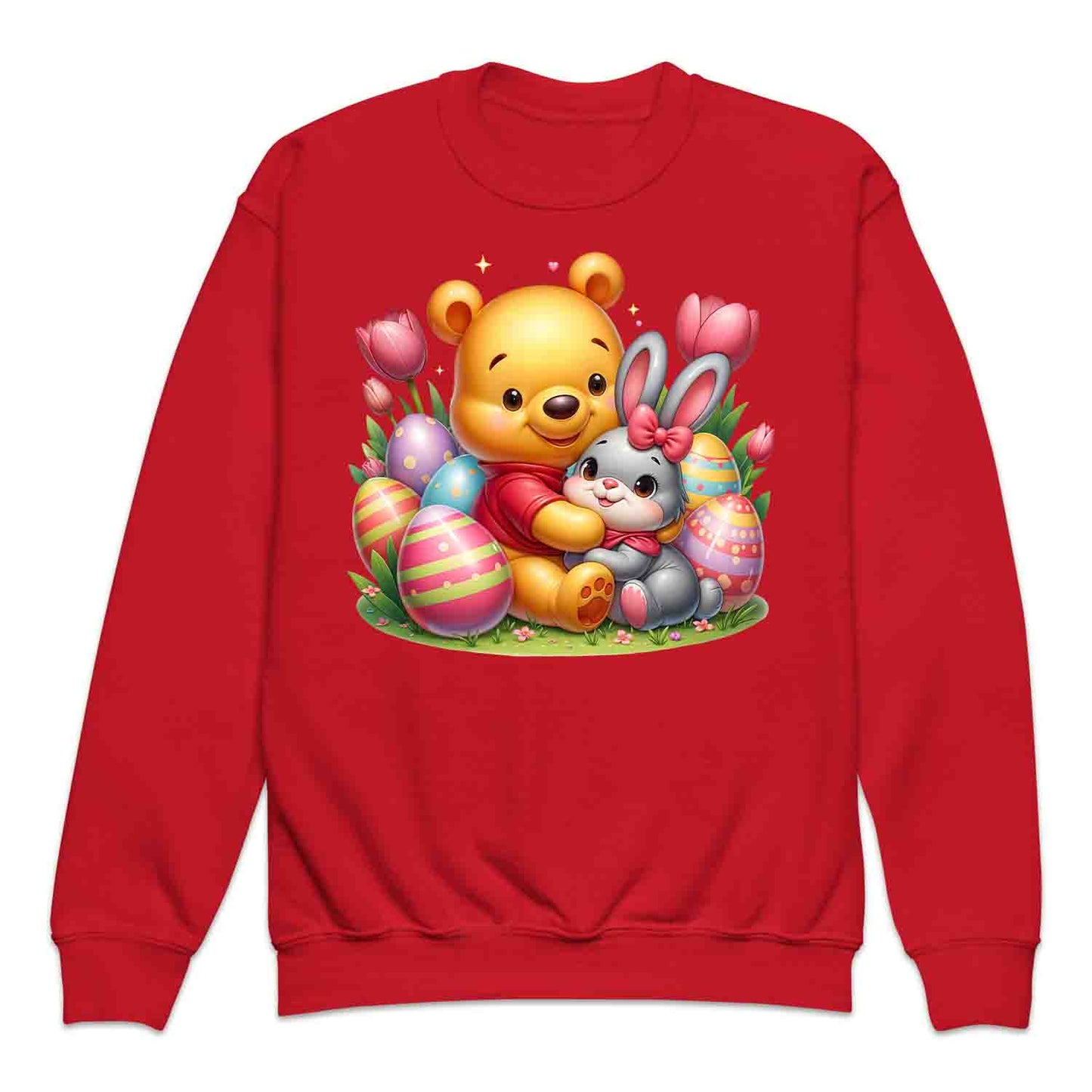 Disney Winnie the Pooh Easter Kids T-Shirt | Sweet Pooh & Bunny Hug Kids Jumper | Eggs & Flowers Hoodie | PRODUCT CODE: ASDNLMXCVOR