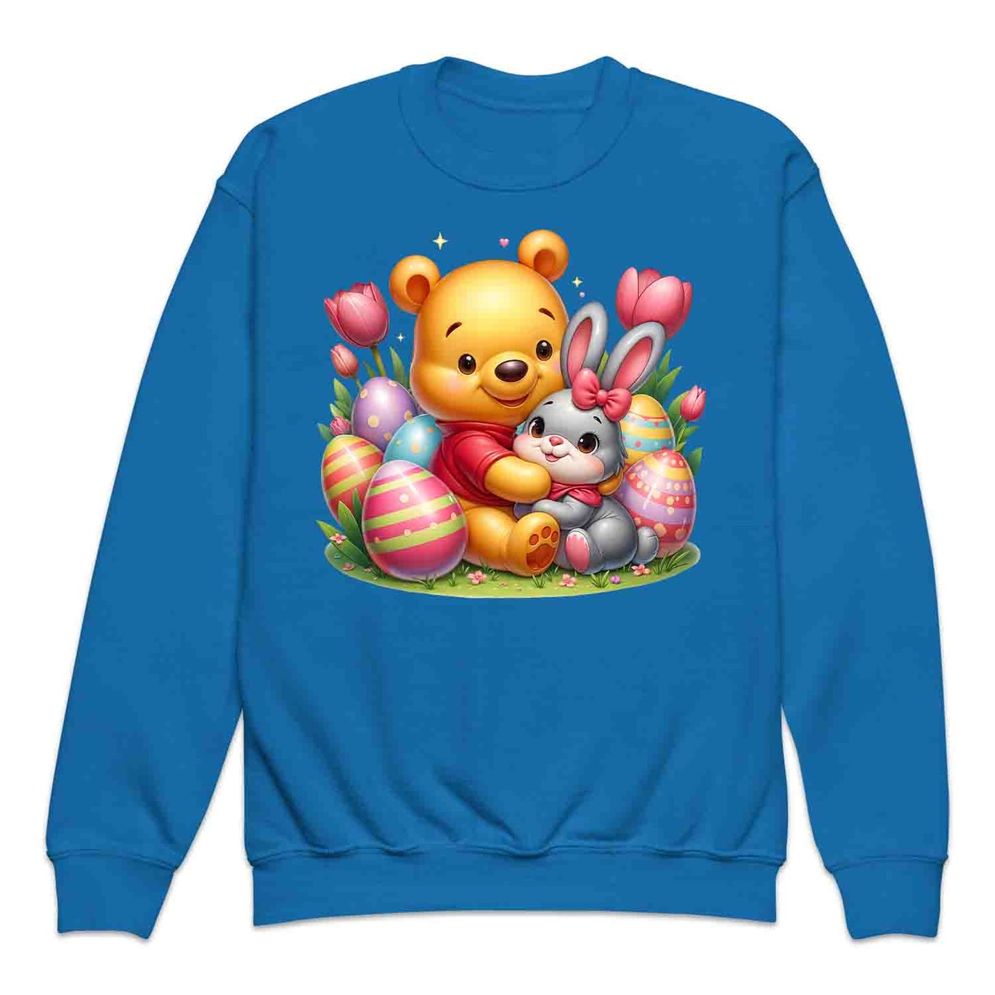 Disney Winnie the Pooh Easter Kids T-Shirt | Sweet Pooh & Bunny Hug Kids Jumper | Eggs & Flowers Hoodie | PRODUCT CODE: ASDNLMXCVOR