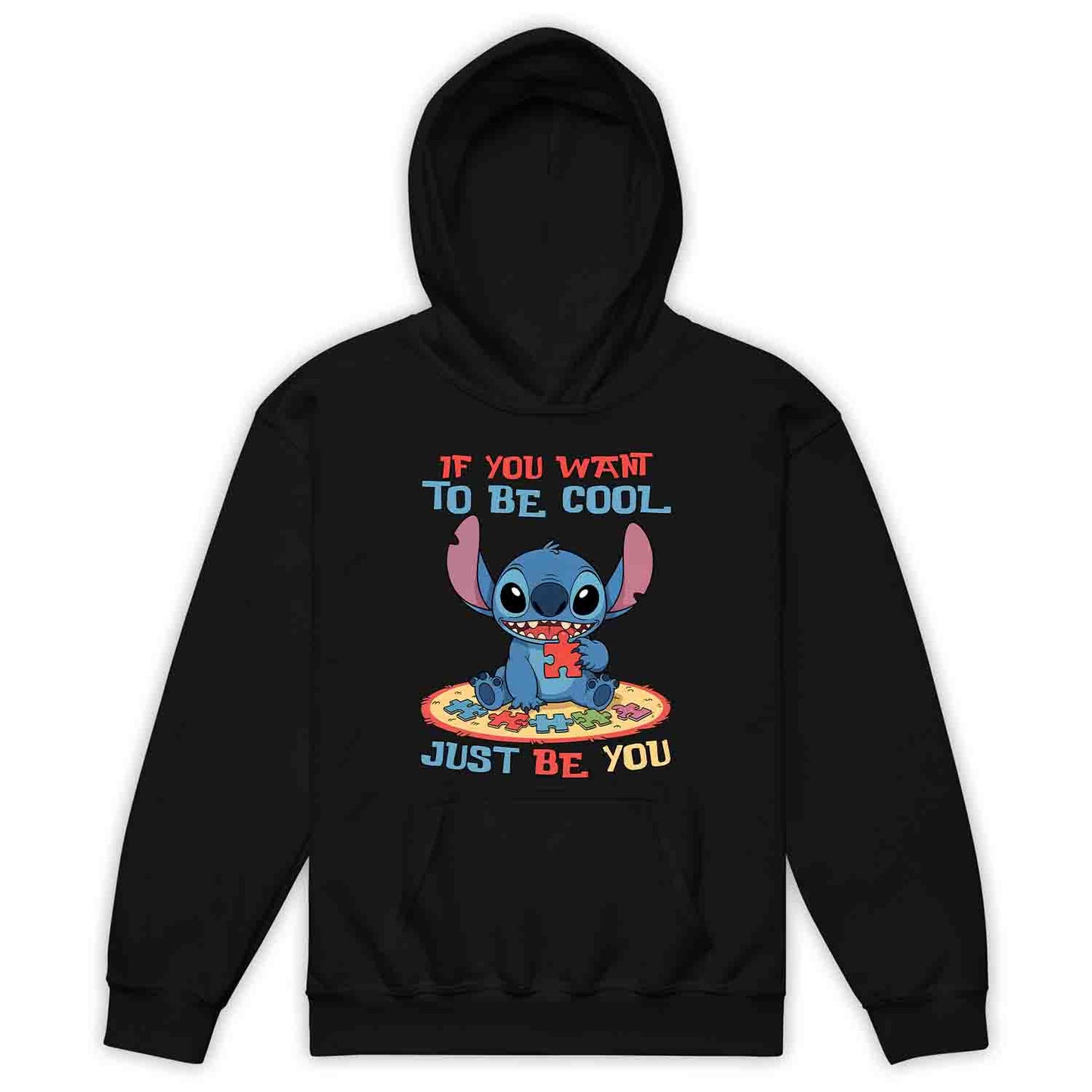 Autism Awareness Stitch Kids T-Shirt | Disney Lilo & Stitch Kids Jumper | Cartoon Puzzle Piece Hoodie | PRODUCT CODE: AYWERBNMOS