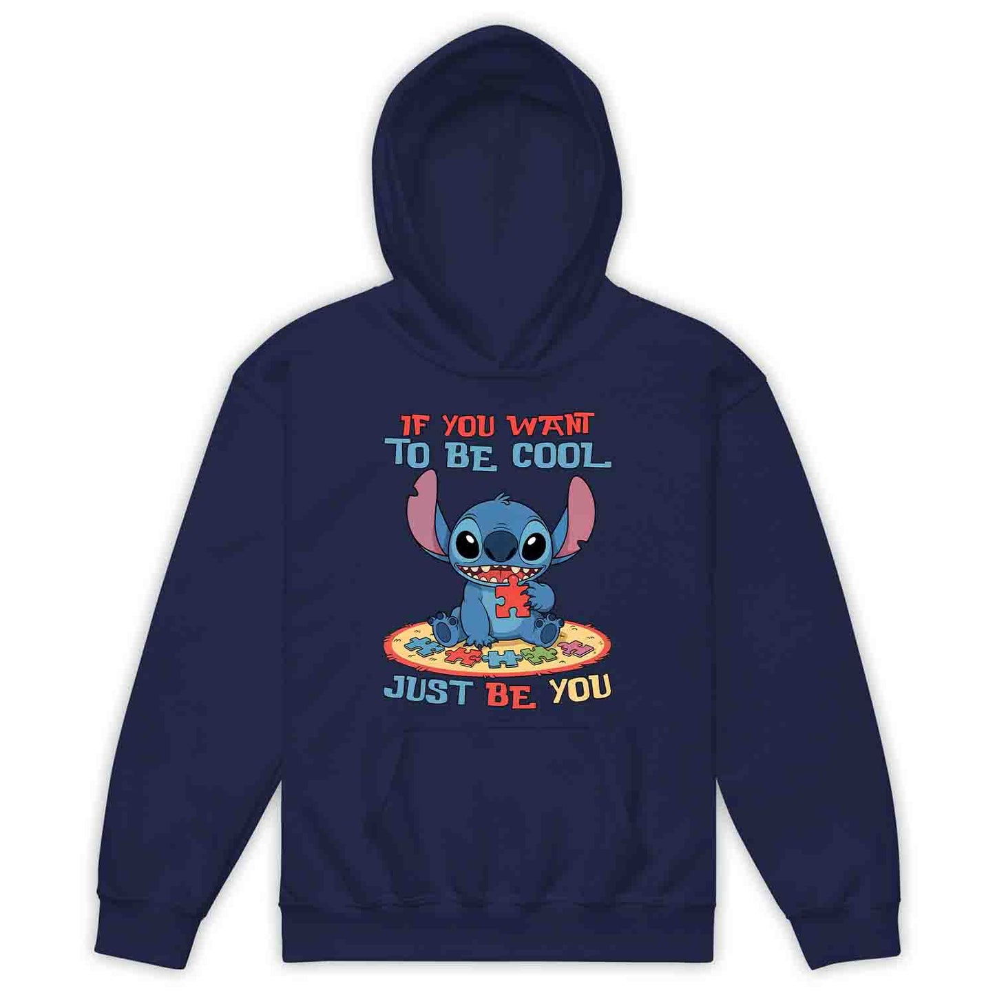 Autism Awareness Stitch Kids T-Shirt | Disney Lilo & Stitch Kids Jumper | Cartoon Puzzle Piece Hoodie | PRODUCT CODE: AYWERBNMOS