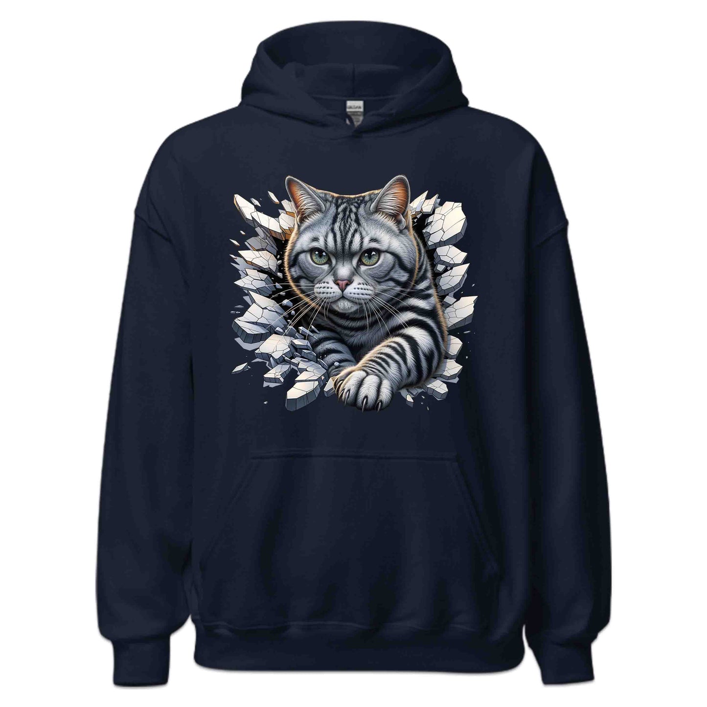 American Shorthair Cat Breaking Through Wall 3D Realistic Cat | PRODUCT CODE: AMRCNSHTWLBR