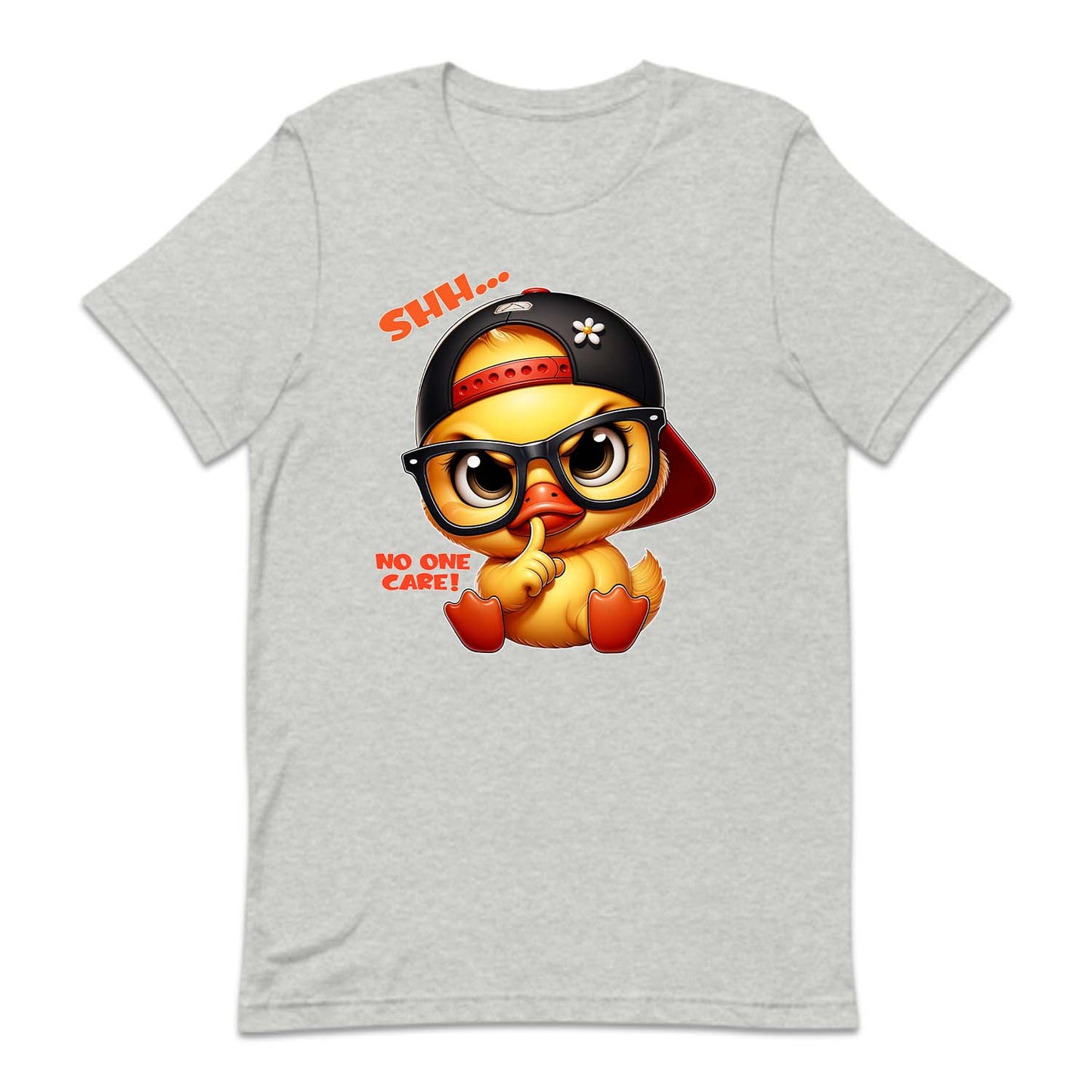 Cartoon Duckling Shh No One Cares Funny Duck Quote | PRODUCT CODE: CRTNDCKLNG