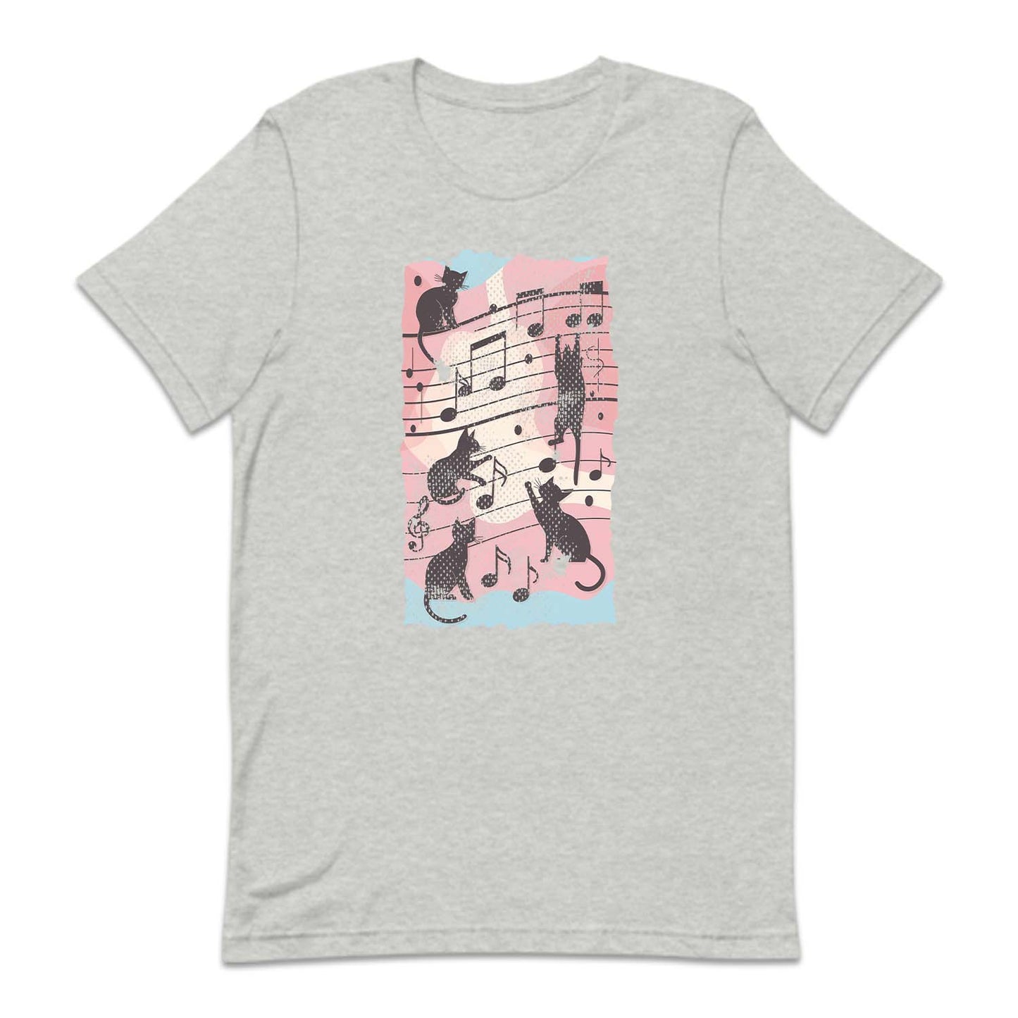 Cats Climbing Music Notes Funny Musical Cat Lovers | PRODUCT CODE: CTSMBNGUTO