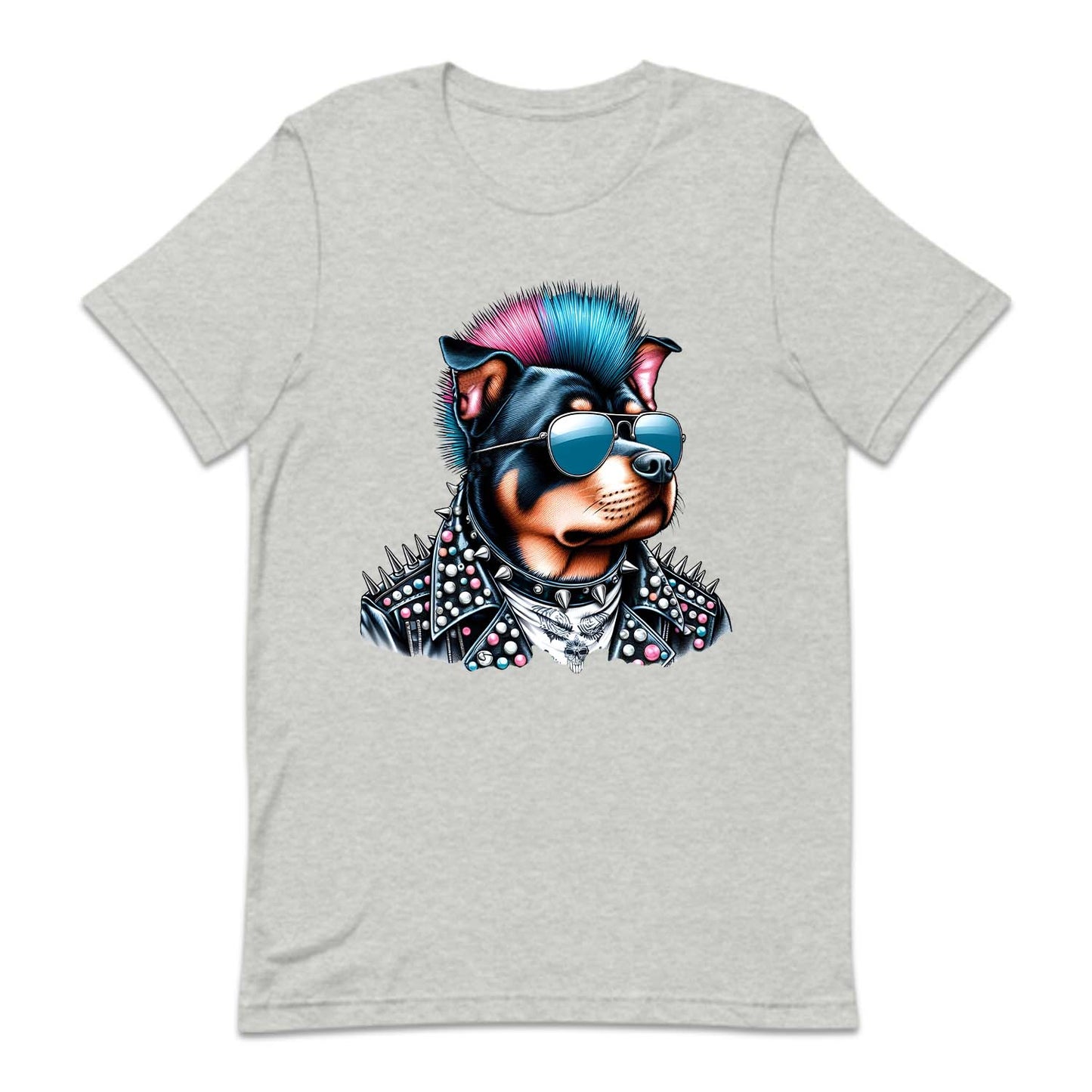 Rottweiler Dog with Sunglasses Spiky Mohawk | PRODUCT CODE: RWTLVRDGKPN
