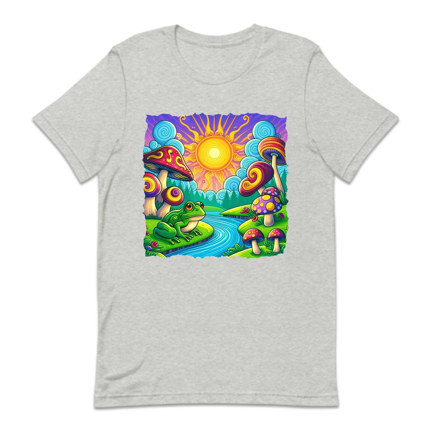 Psychedelic Landscape Mushroom And Frog River | PRODUCT CODE: MSHDRMPSYD