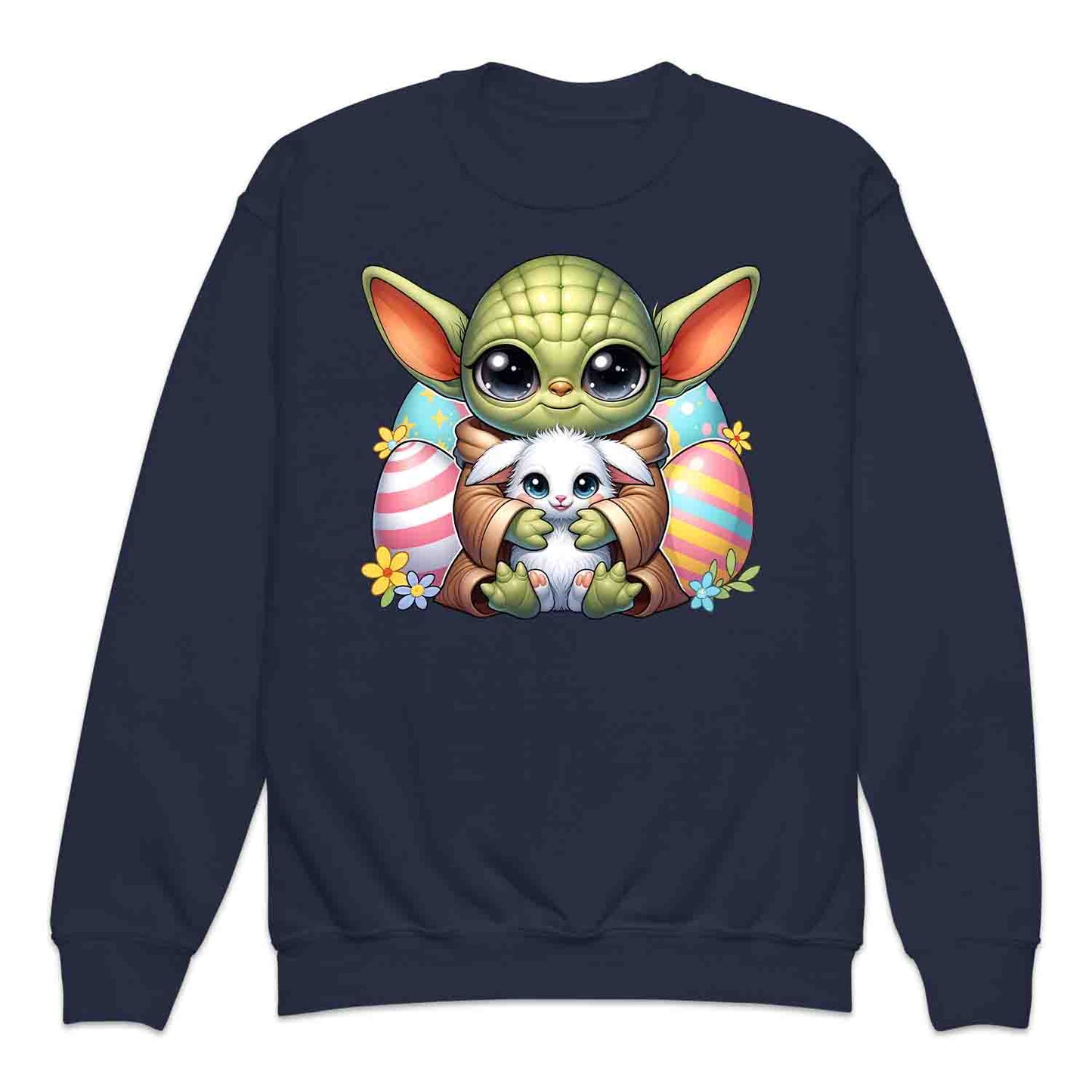 Baby Yoda Easter Kids T-Shirt | Grogu & Bunny Kids Jumper | Star Wars Pastel Eggs & Flowers Hoodie | PRODUCT CODE: BJKEWRUXCVY