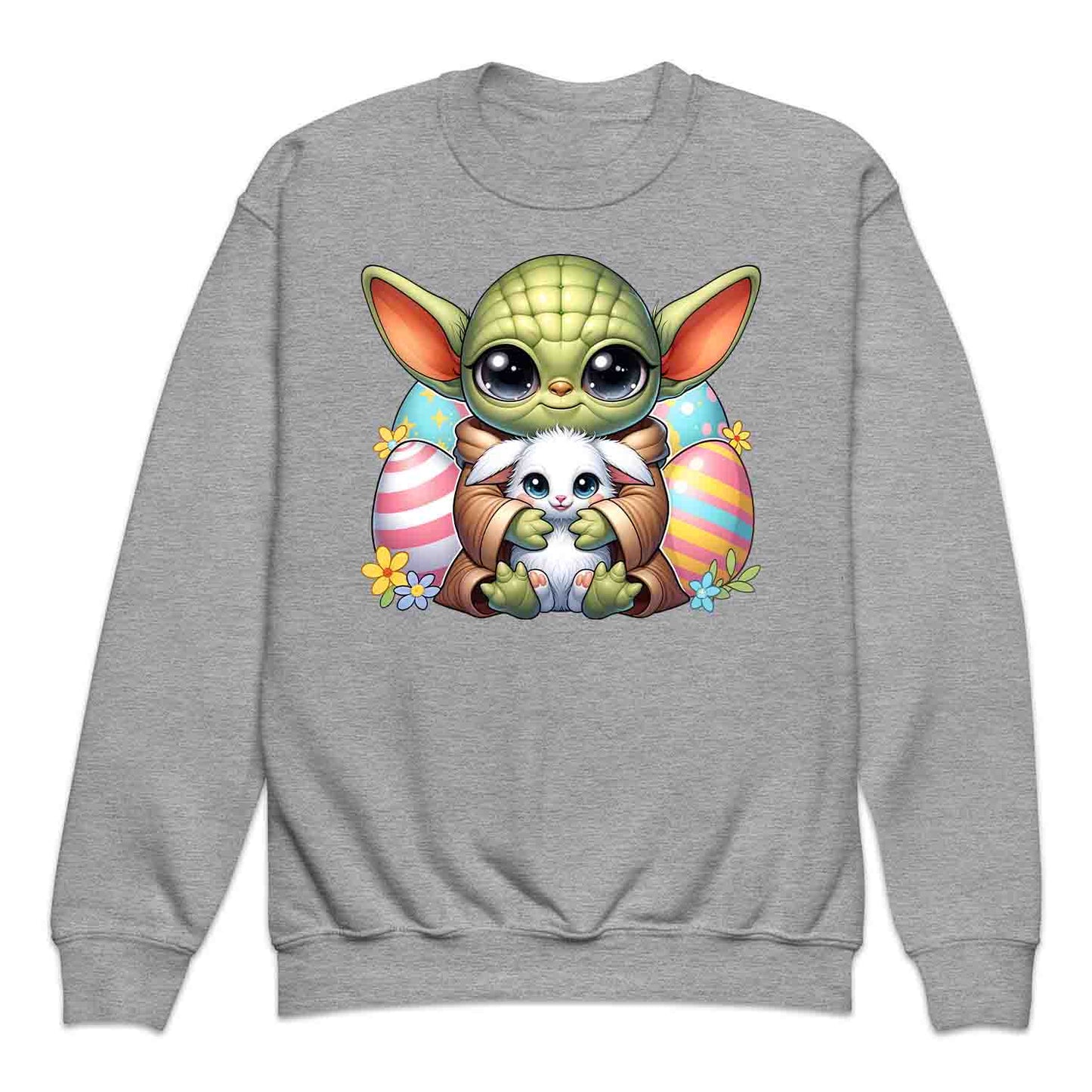 Baby Yoda Easter Kids T-Shirt | Grogu & Bunny Kids Jumper | Star Wars Pastel Eggs & Flowers Hoodie | PRODUCT CODE: BJKEWRUXCVY