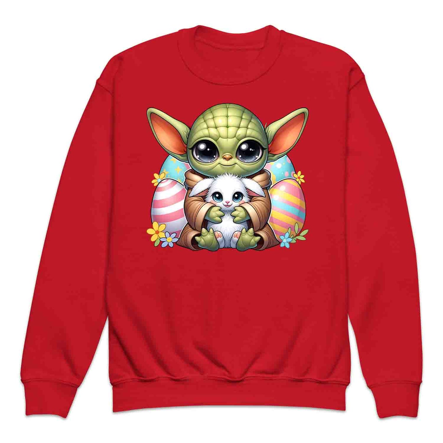 Baby Yoda Easter Kids T-Shirt | Grogu & Bunny Kids Jumper | Star Wars Pastel Eggs & Flowers Hoodie | PRODUCT CODE: BJKEWRUXCVY