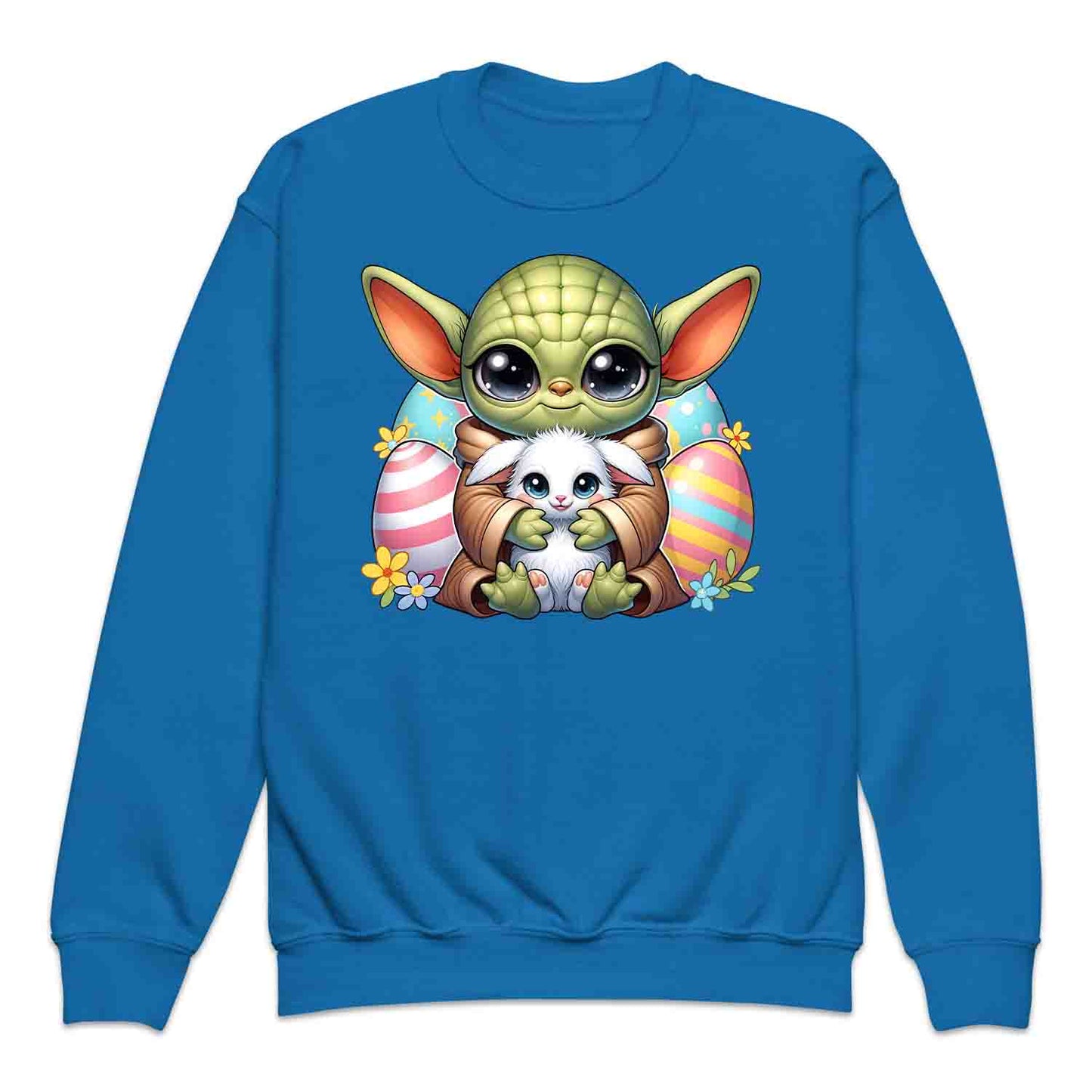 Baby Yoda Easter Kids T-Shirt | Grogu & Bunny Kids Jumper | Star Wars Pastel Eggs & Flowers Hoodie | PRODUCT CODE: BJKEWRUXCVY