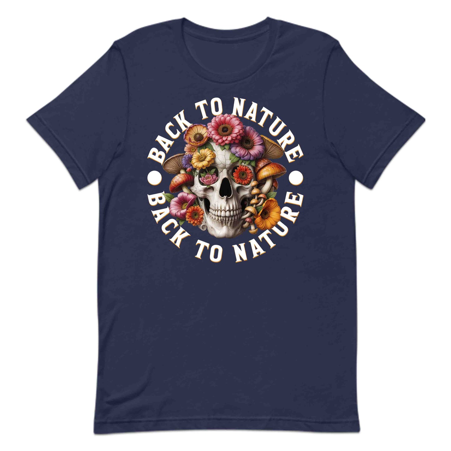 Back to Nature Skull Vibrant Flowers & Mushrooms | PRODUCT CODE: BKCANTURSKLF