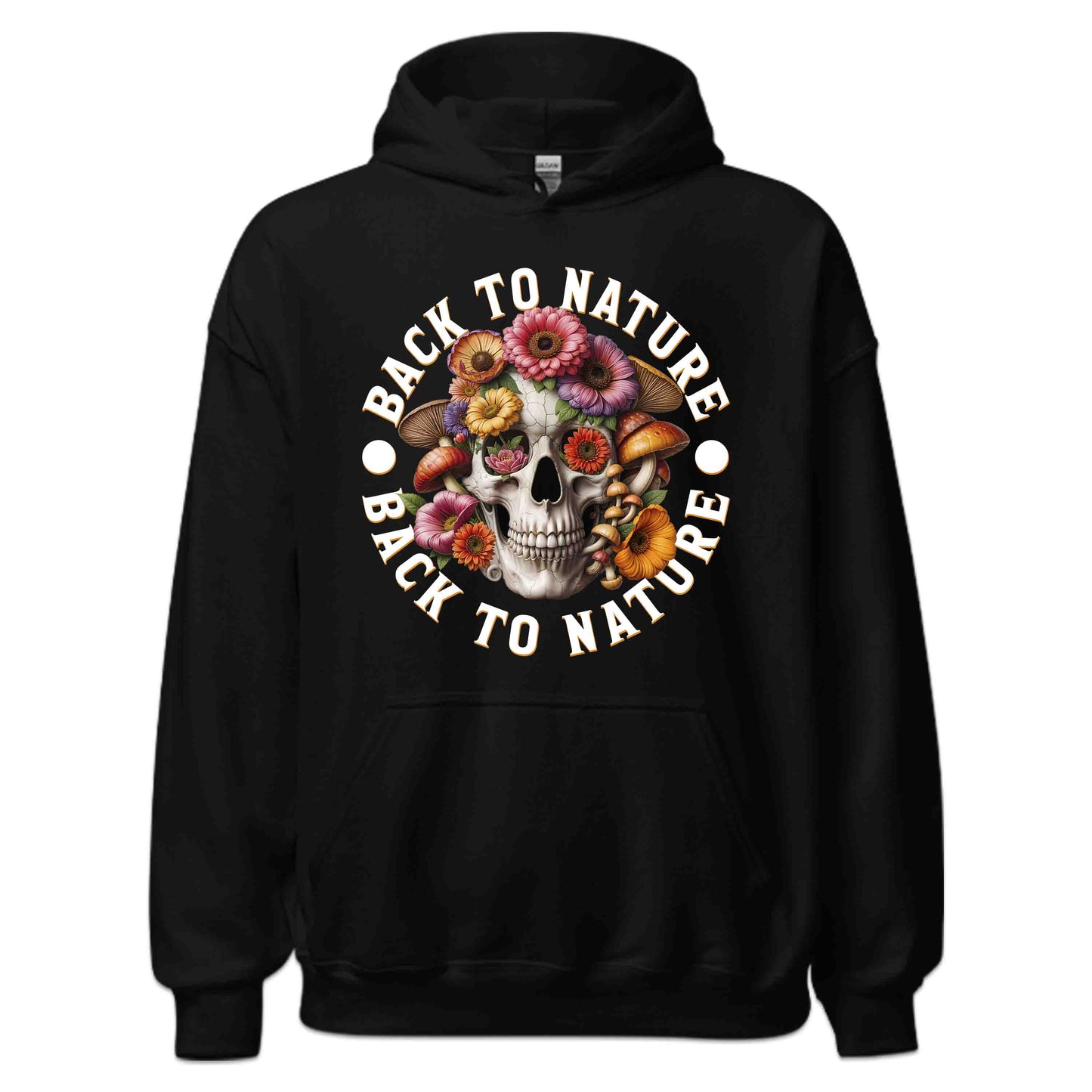 Back to Nature Skull Vibrant Flowers & Mushrooms | PRODUCT CODE: BKCANTURSKLF