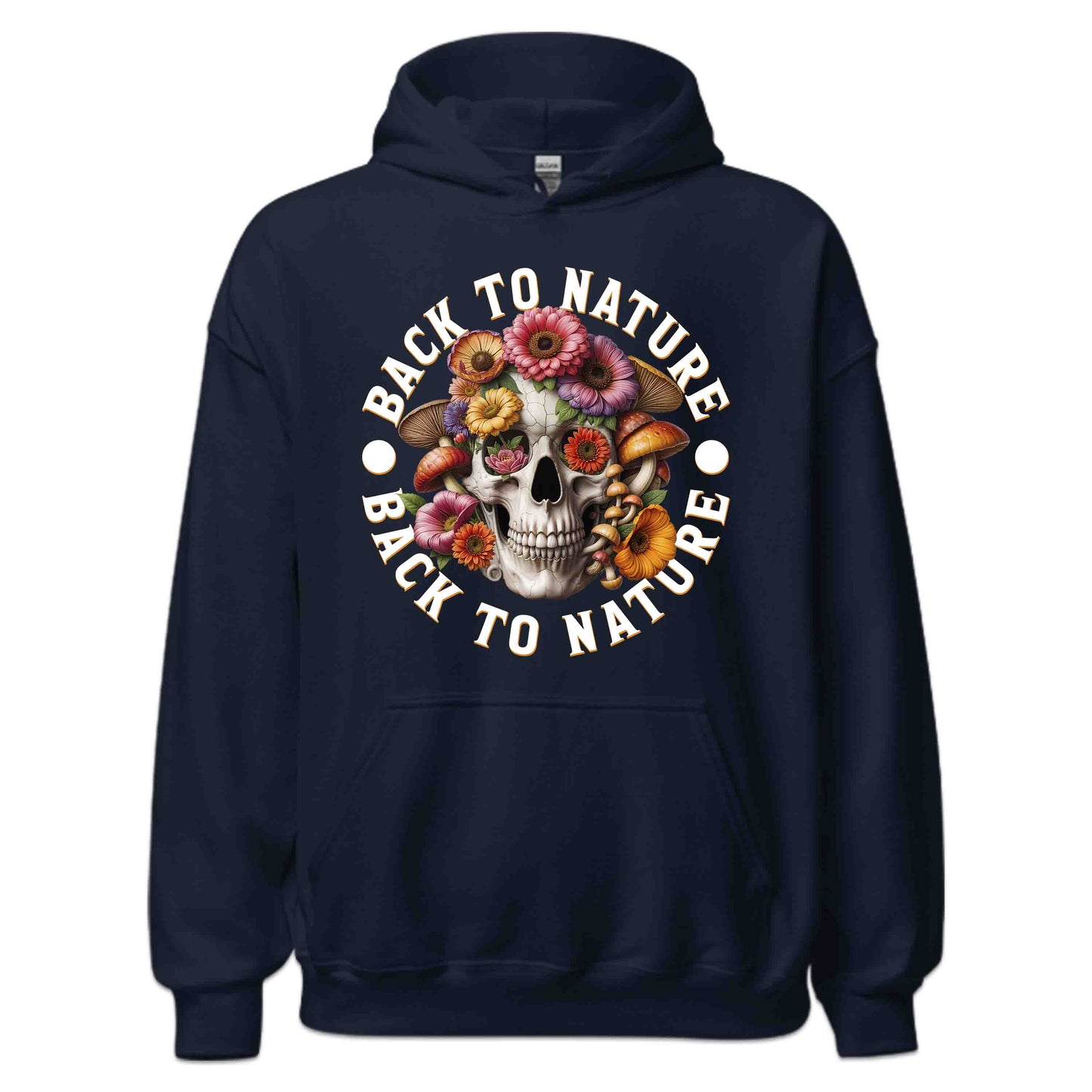 Back to Nature Skull Vibrant Flowers & Mushrooms | PRODUCT CODE: BKCANTURSKLF